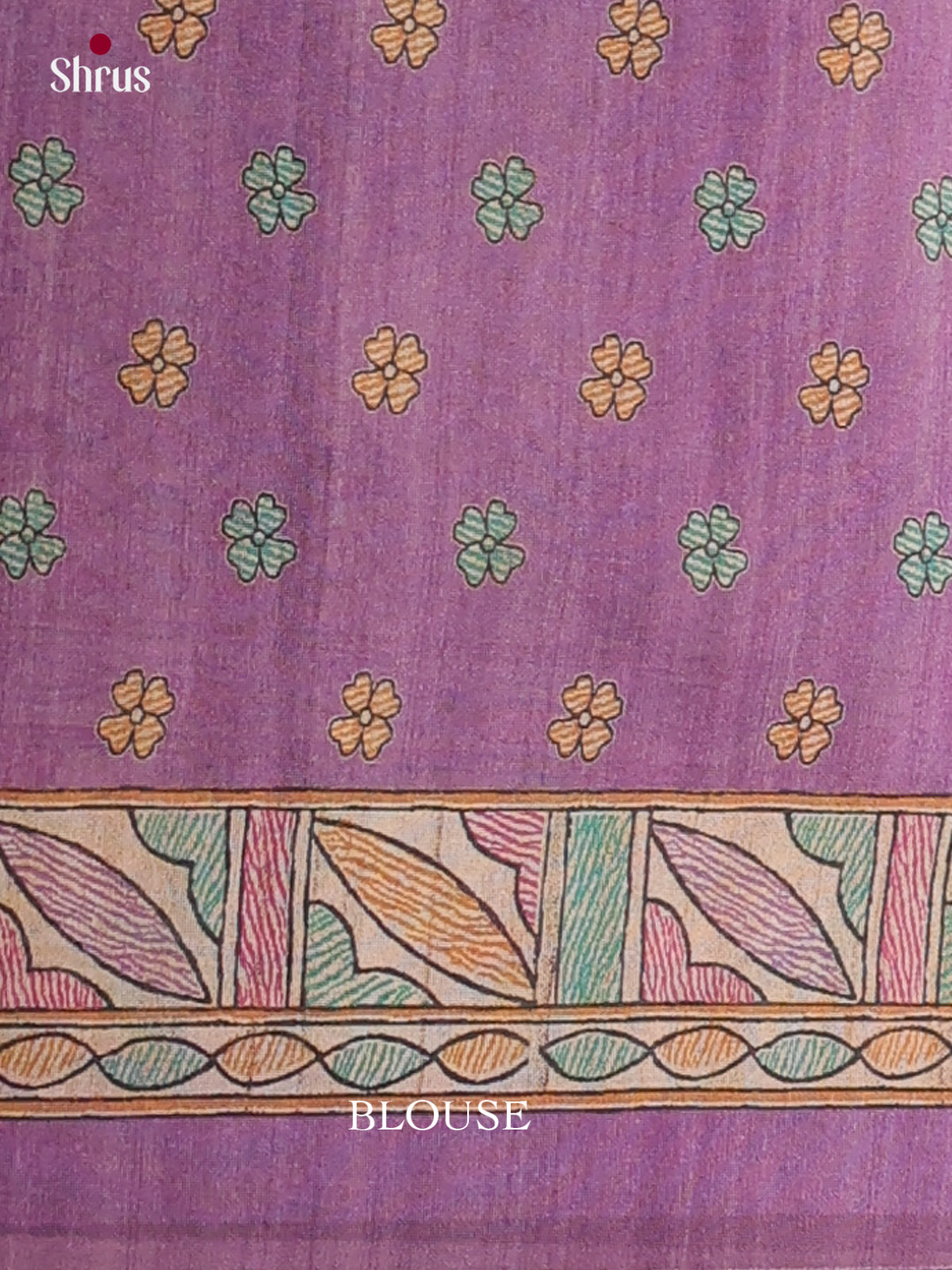 Printed Madhubani Saree - EES12007 - Shop on Shrus.com