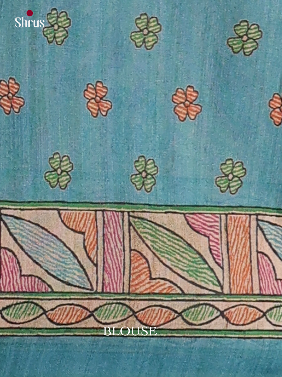 Printed Madhubani Saree - EES12008 - Shop on Shrus.com