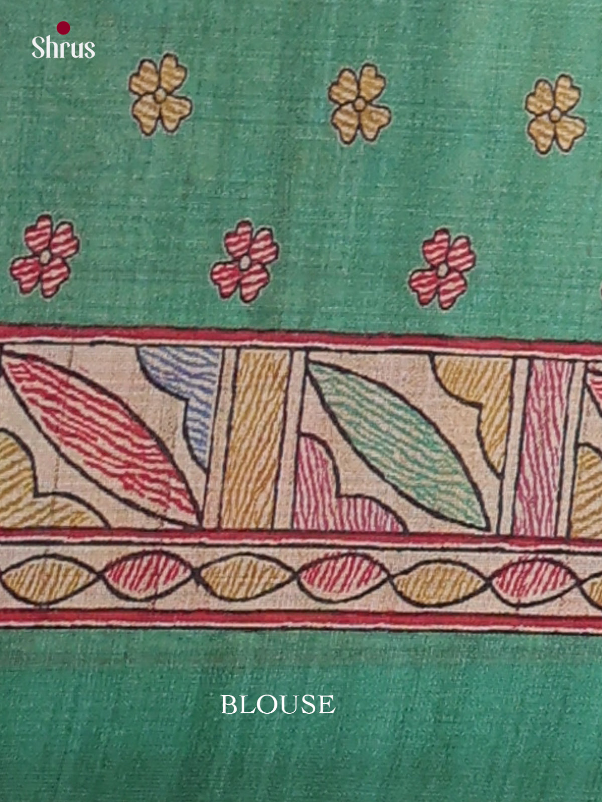 Printed Madhubani Saree - EES12010 - Shop on Shrus.com