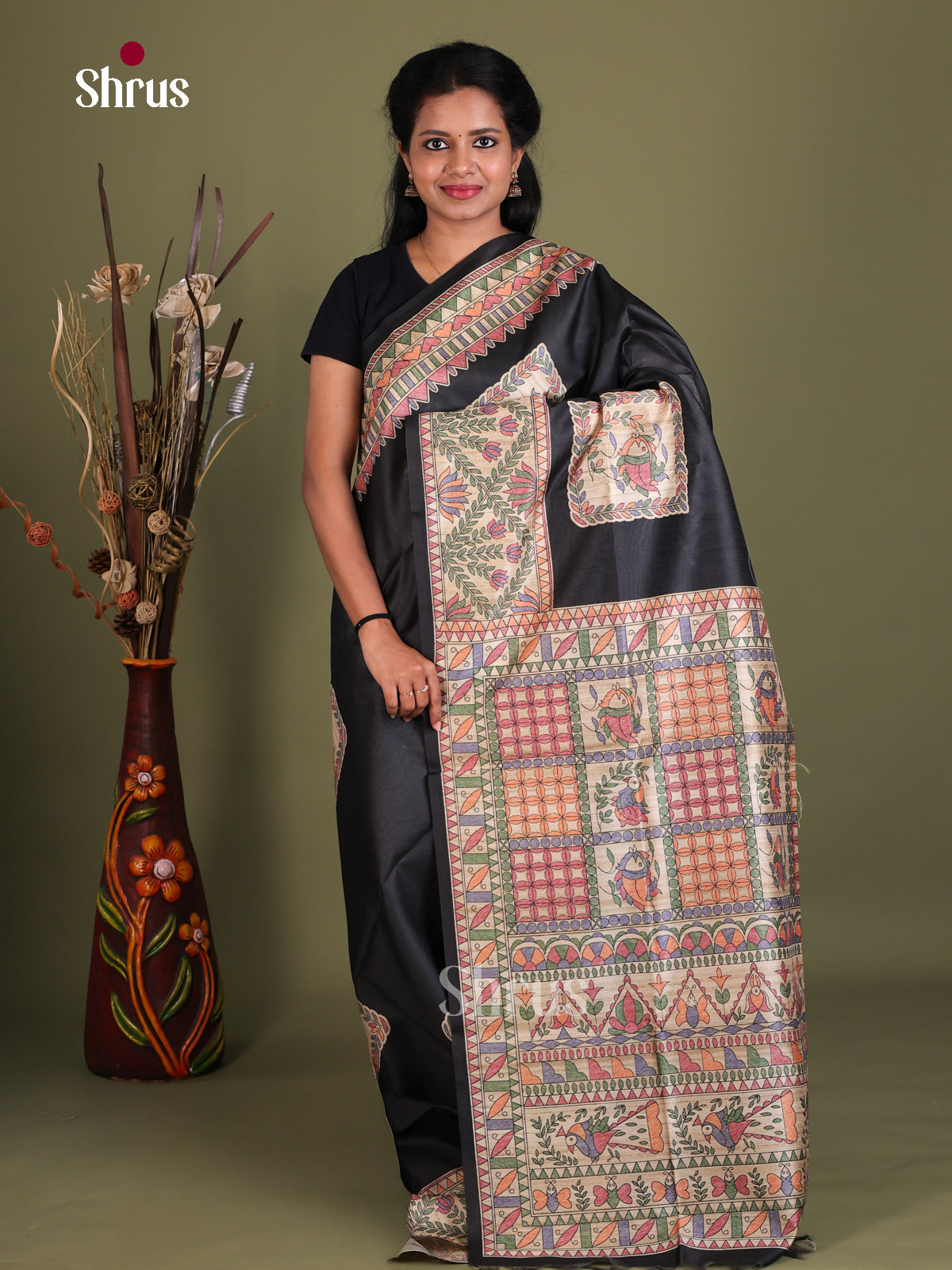 Printed Madhubani Saree - EES12023