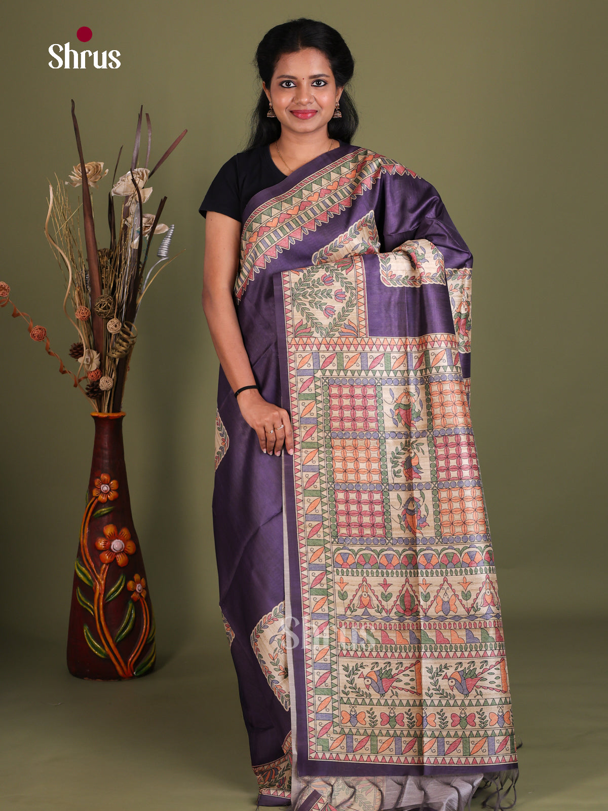 Printed Madhubani Saree - EES12025