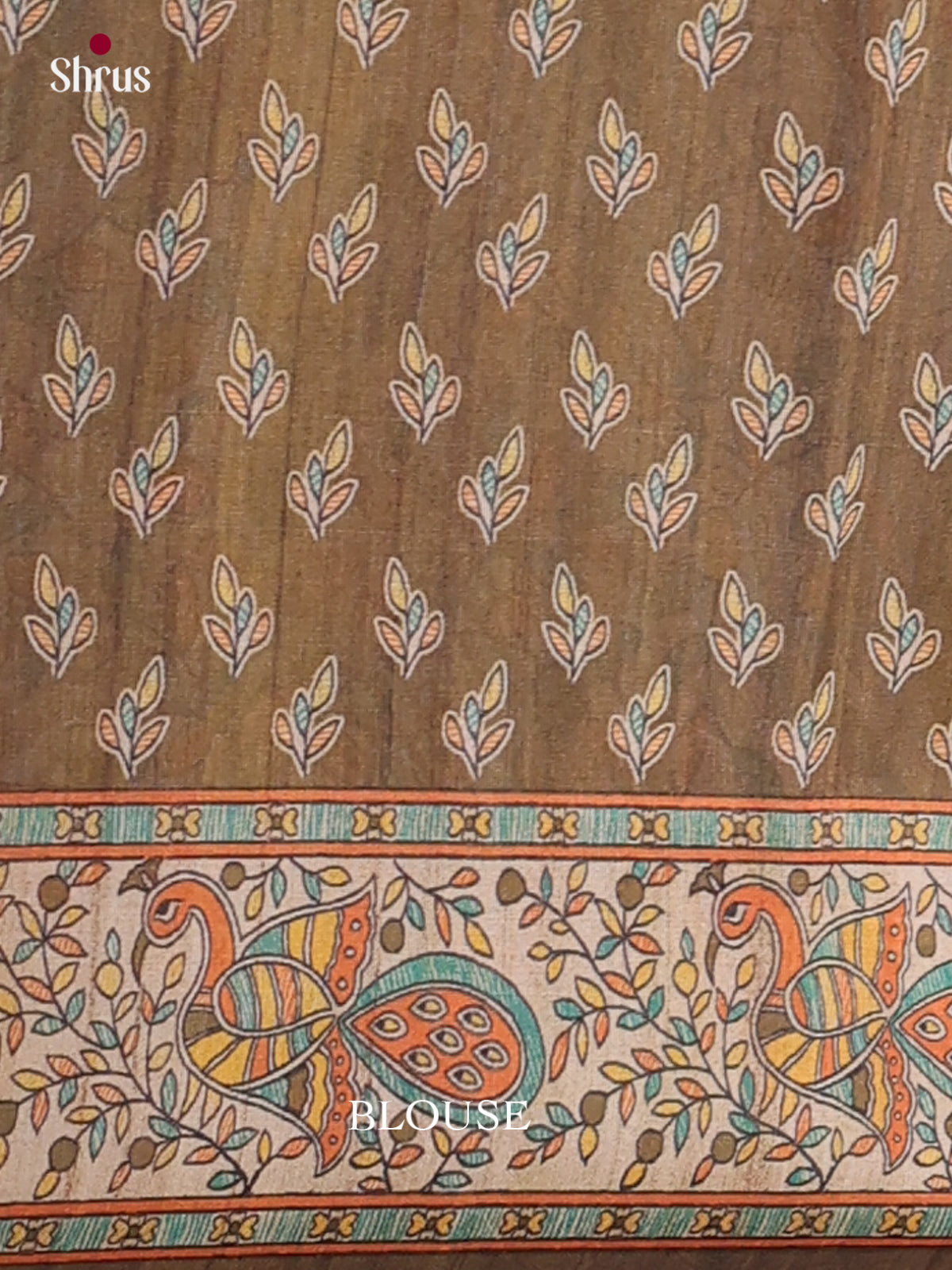 Printed Madhubani Saree - EES12033 - Shop on Shrus.com