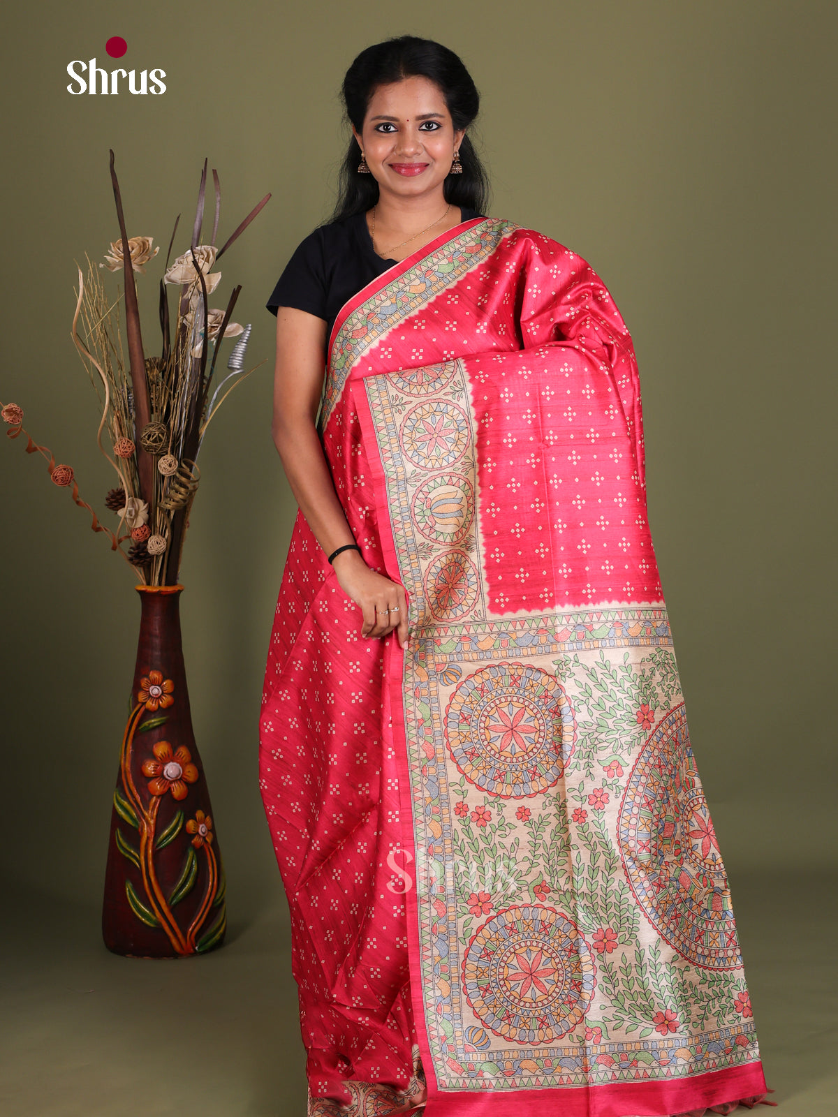 Printed Madhubani Saree - EES12057