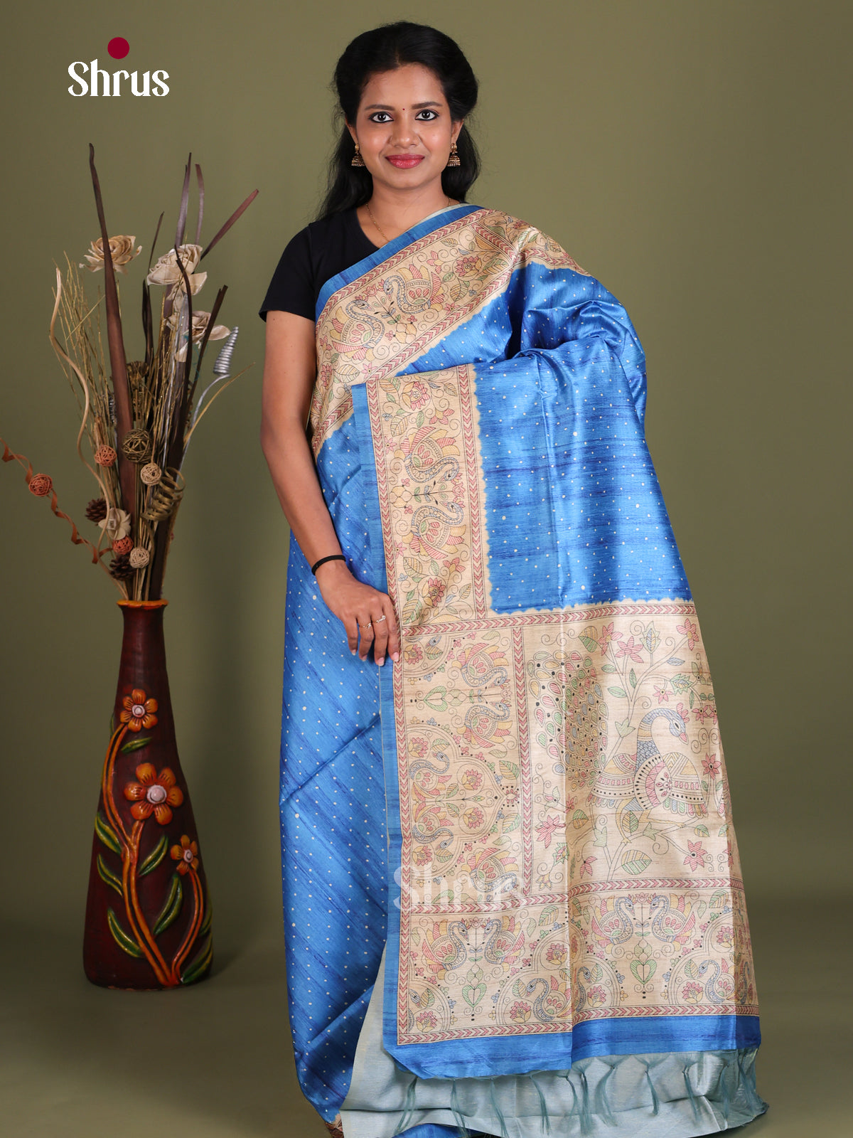 Printed Madhubani Saree - EES12079