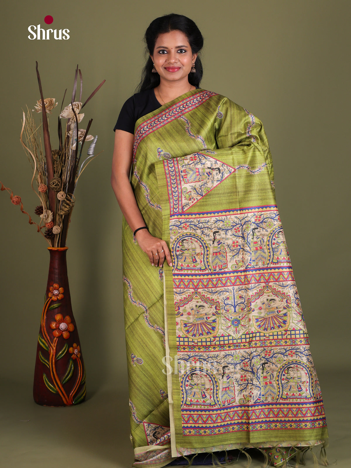 Printed Madhubani Saree - EES12083