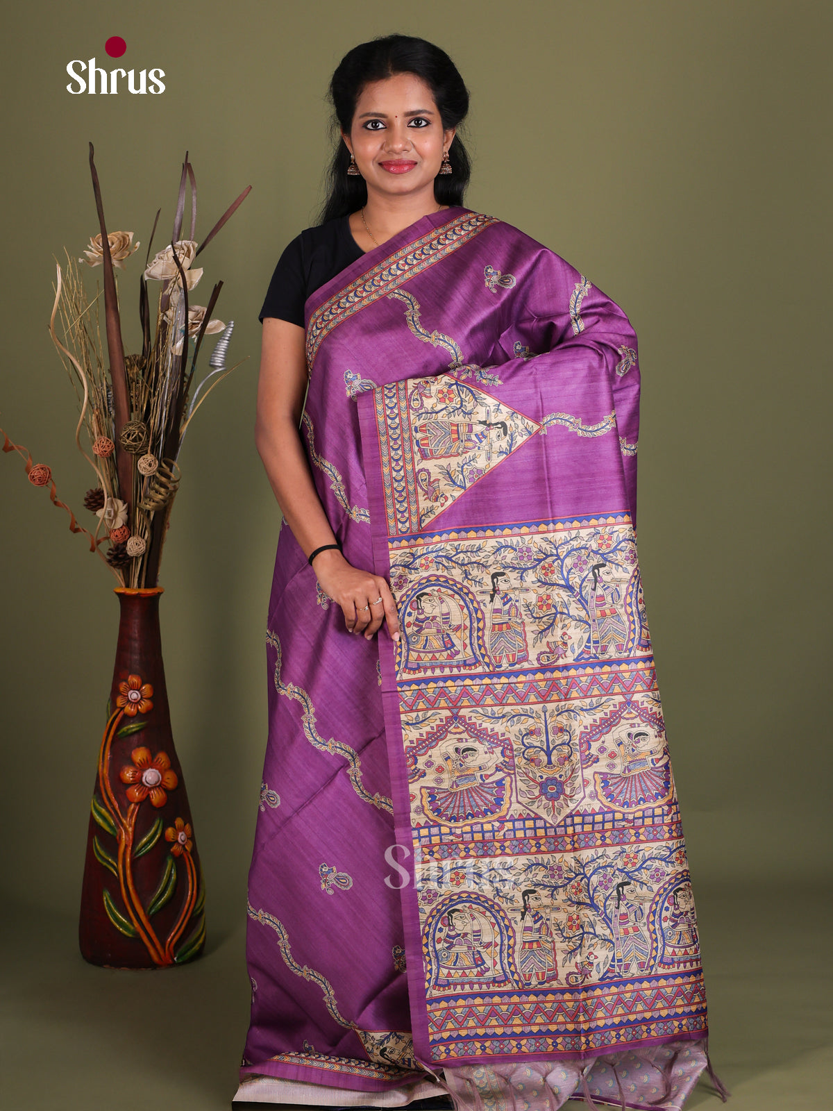 Printed Madhubani Saree - EES12086