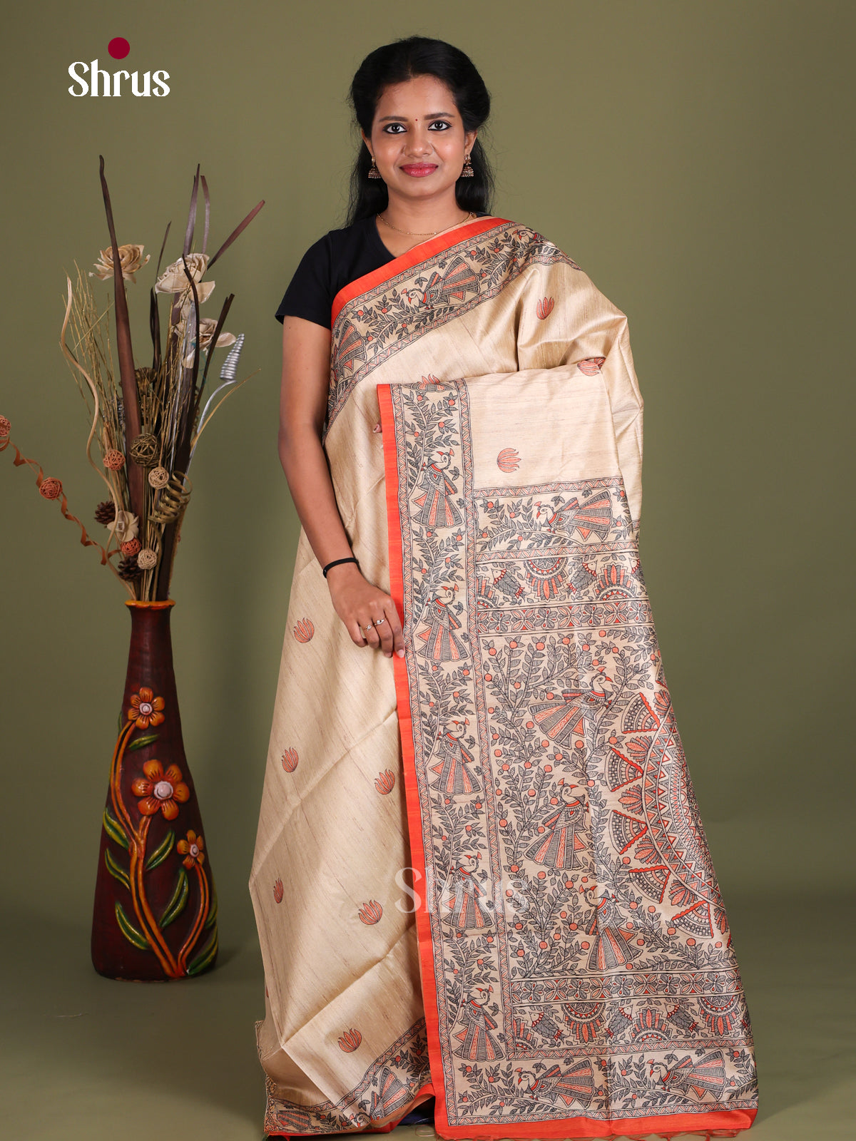 Printed Madhubani Saree - EES12093