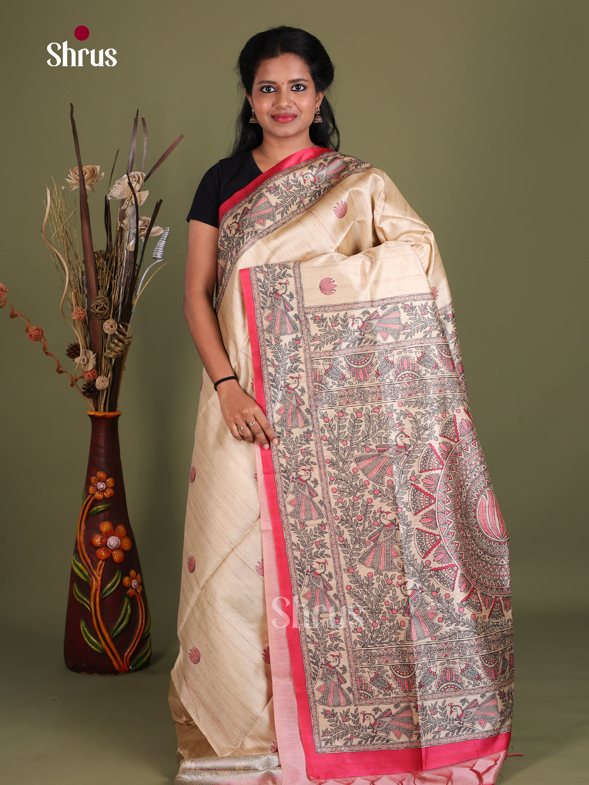 Printed Madhubani Saree - EES12094