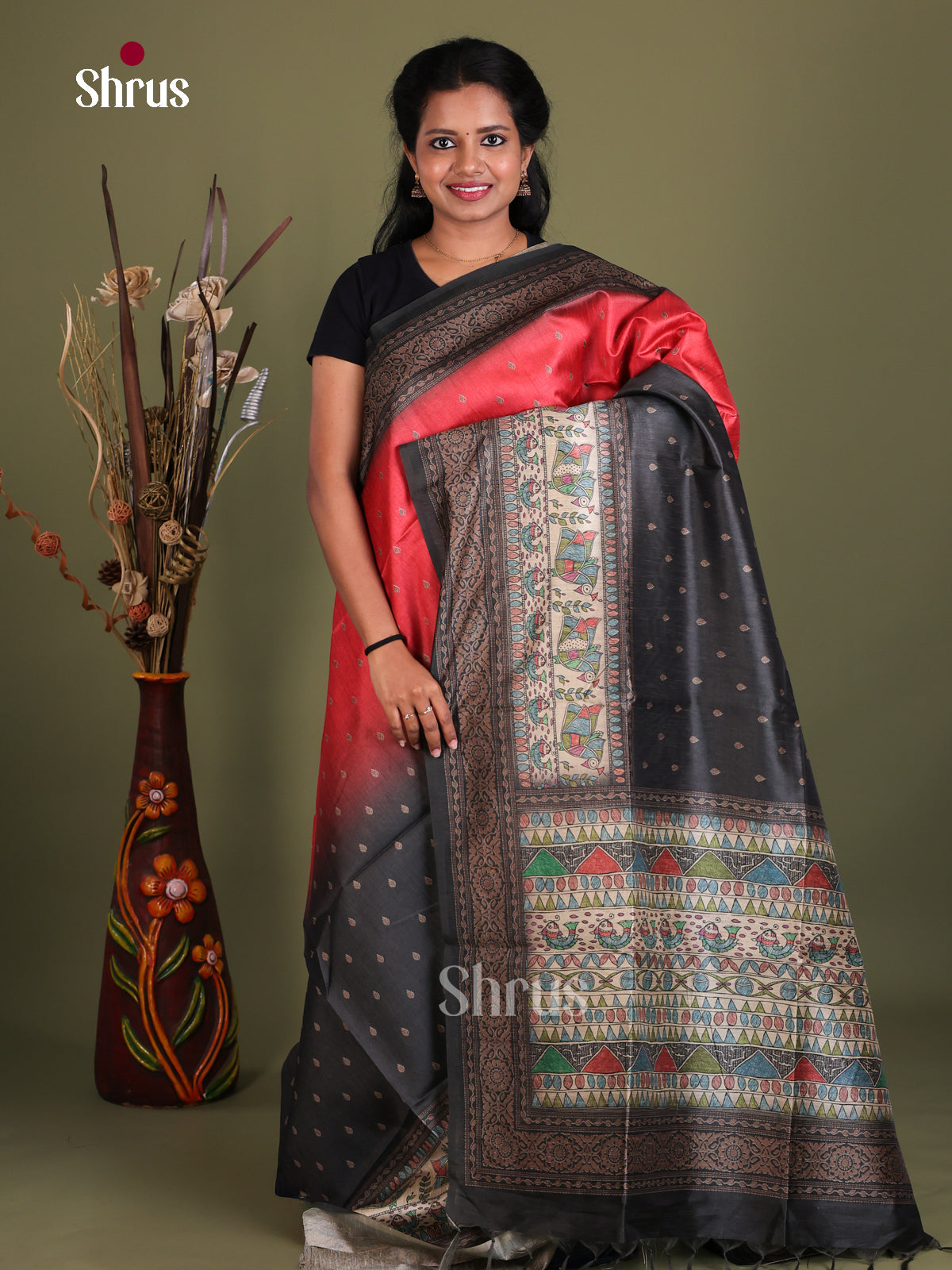 Printed Madhubani Saree - EES12098