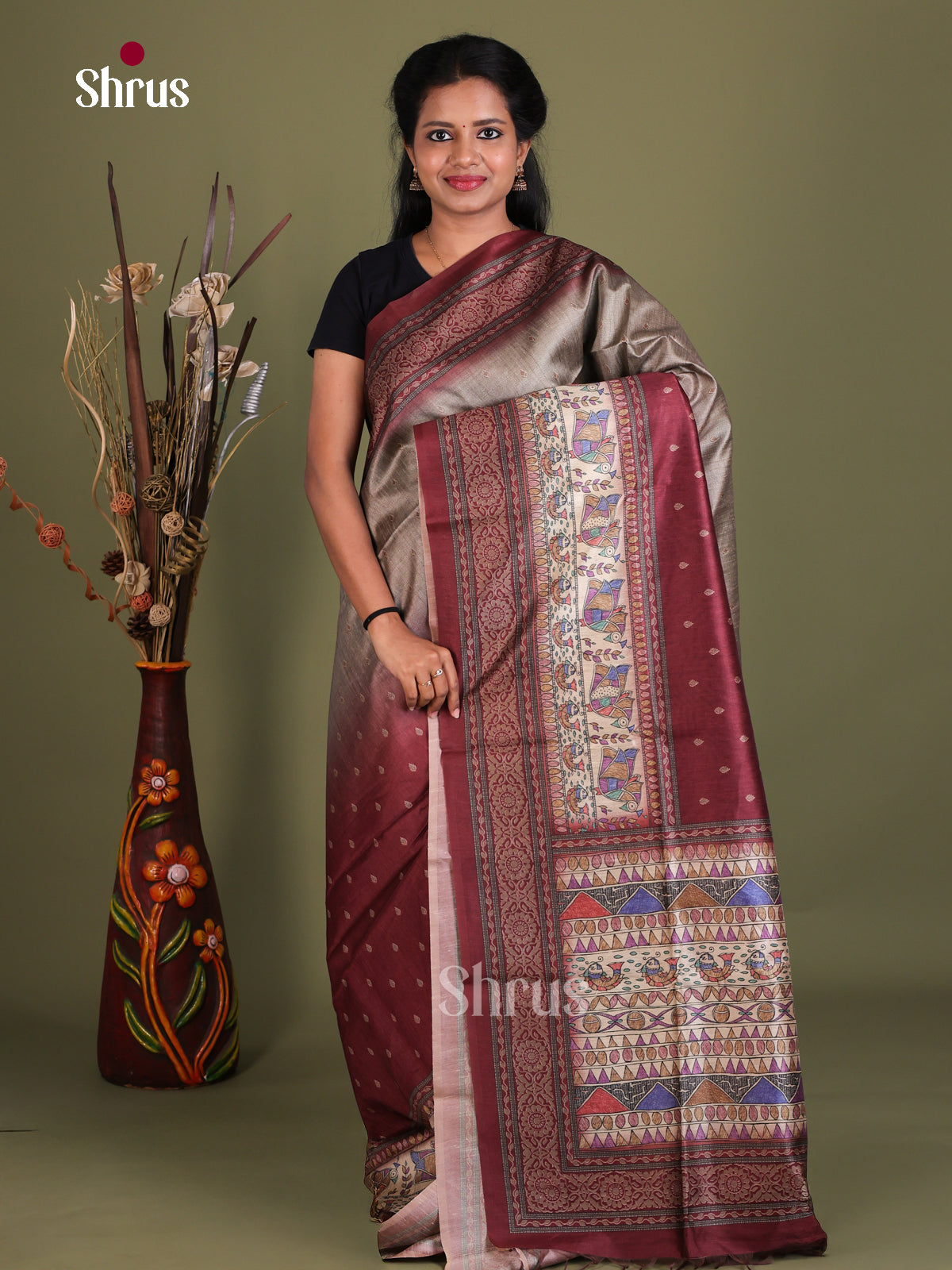 Printed Madhubani Saree - EES12100