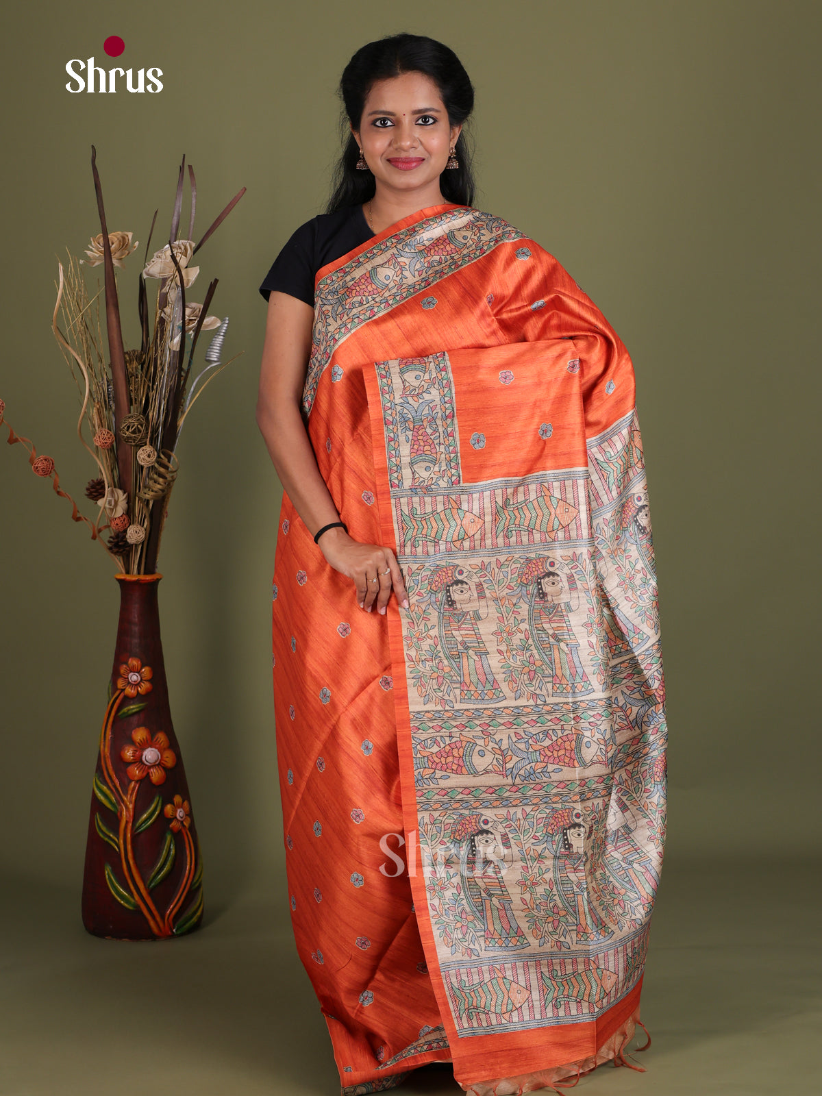 Printed Madhubani Saree - EES12108