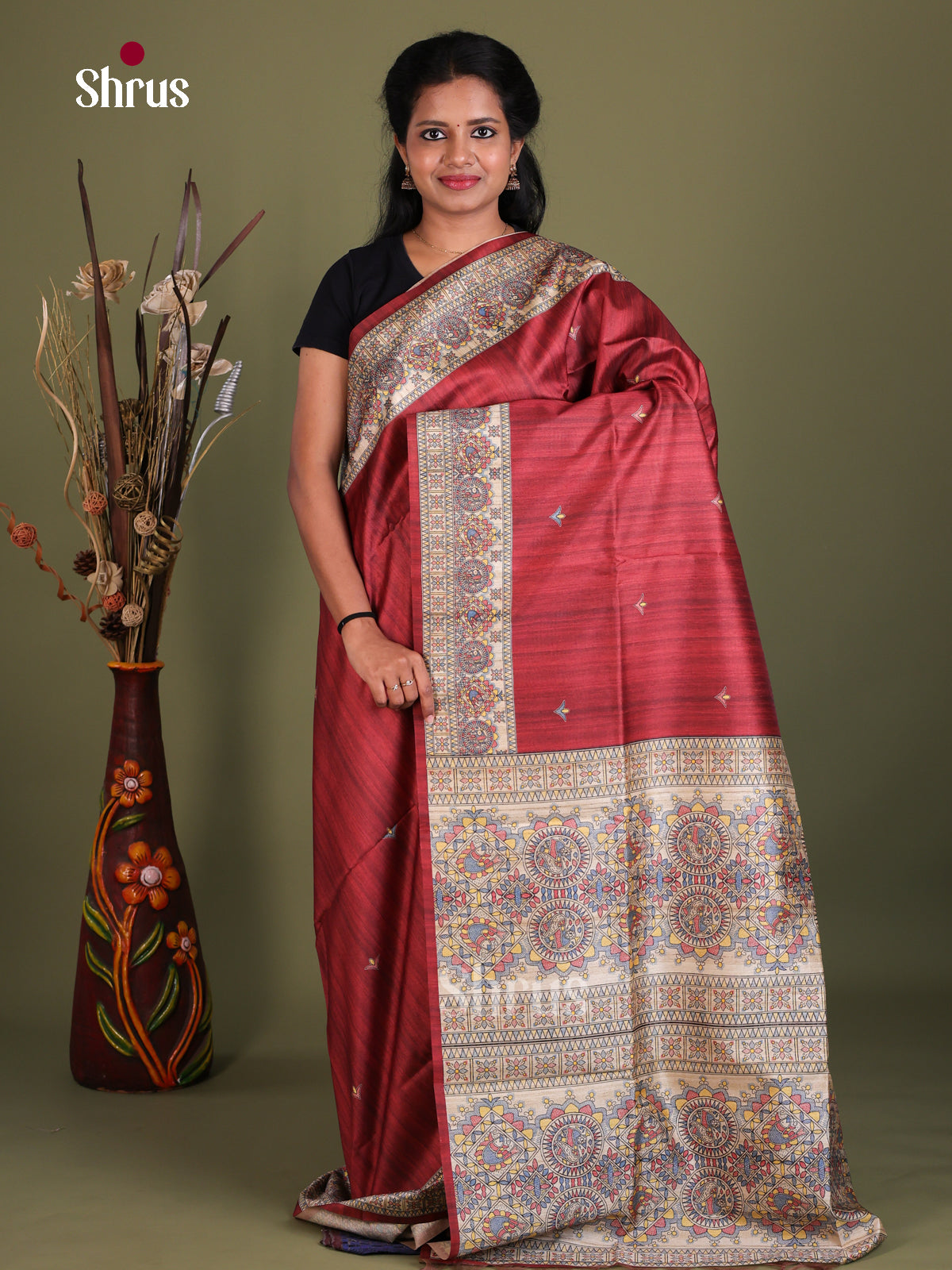 Printed Madhubani Saree - EES12115