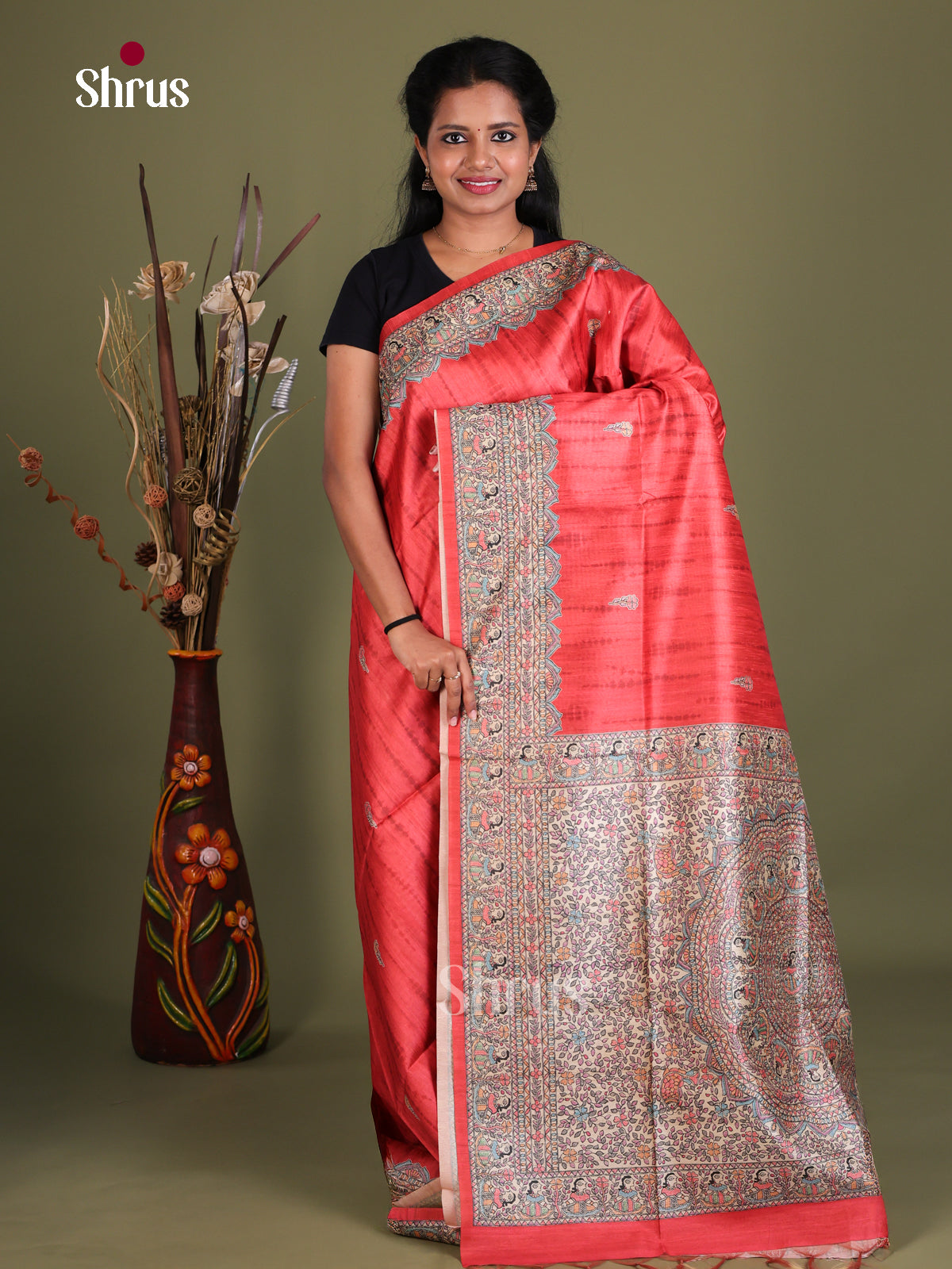 Printed Madhubani Saree - EES12122