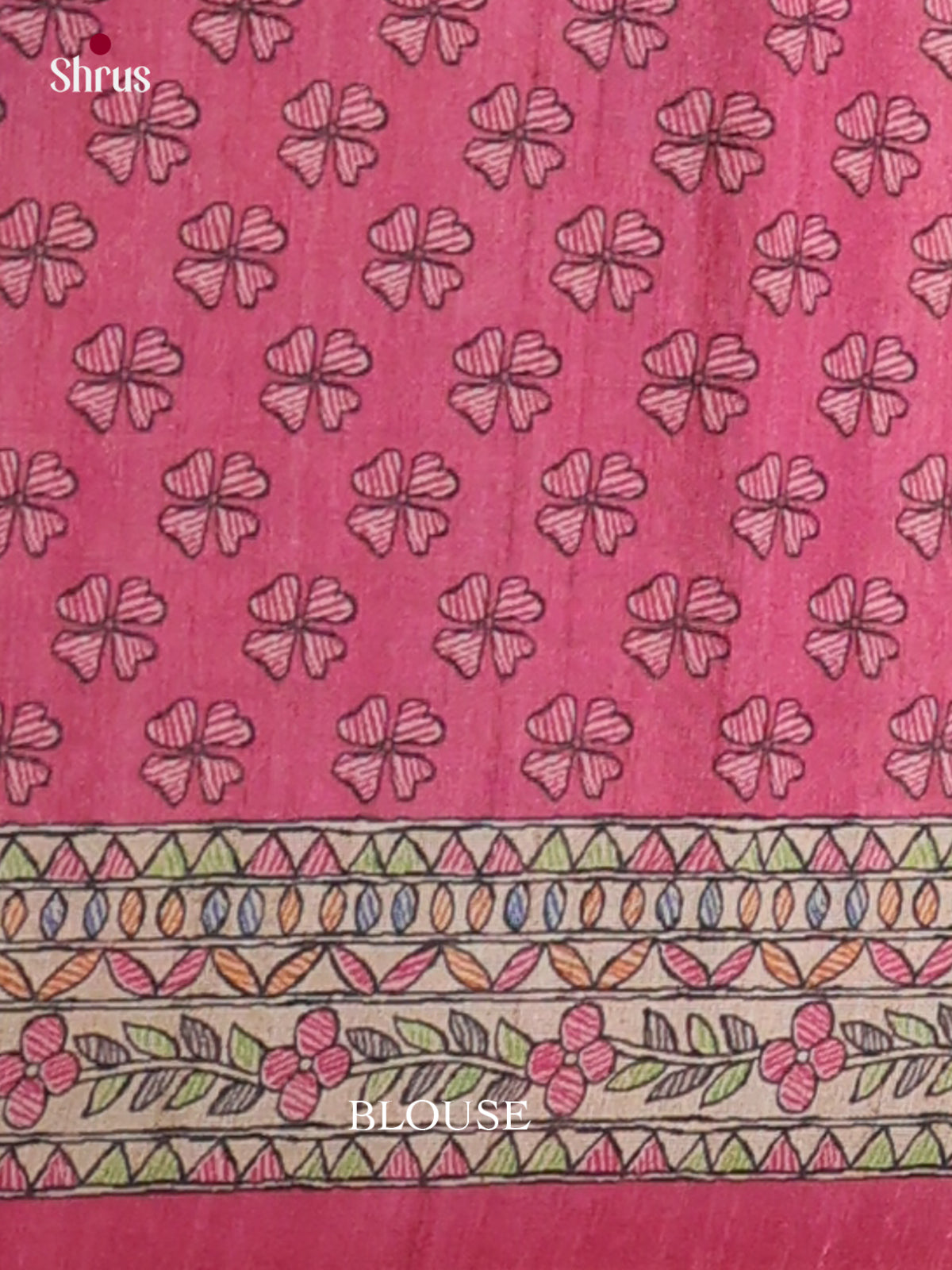 Printed Madhubani Saree - EES12123 - Shop on Shrus.com