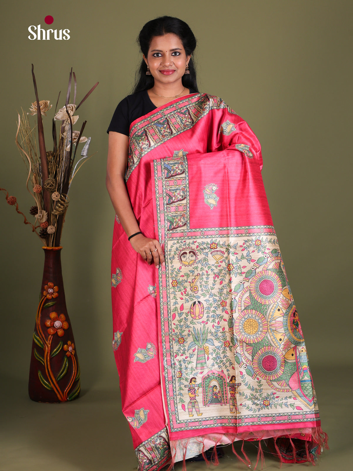 Printed Madhubani Saree - EES12133
