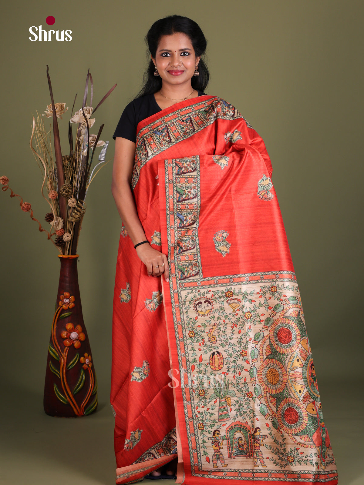 Printed Madhubani Saree - EES12139
