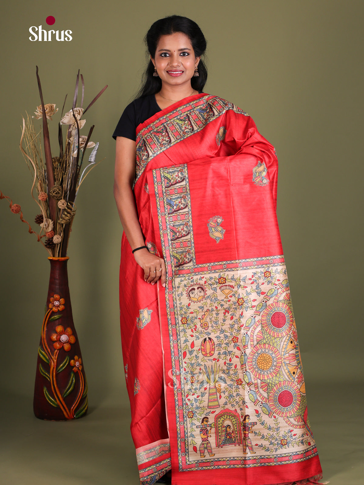 Printed Madhubani Saree - EES12140