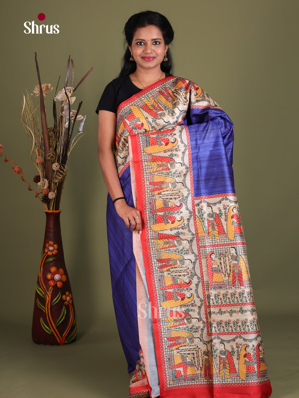 Printed Madhubani Saree - EES12145