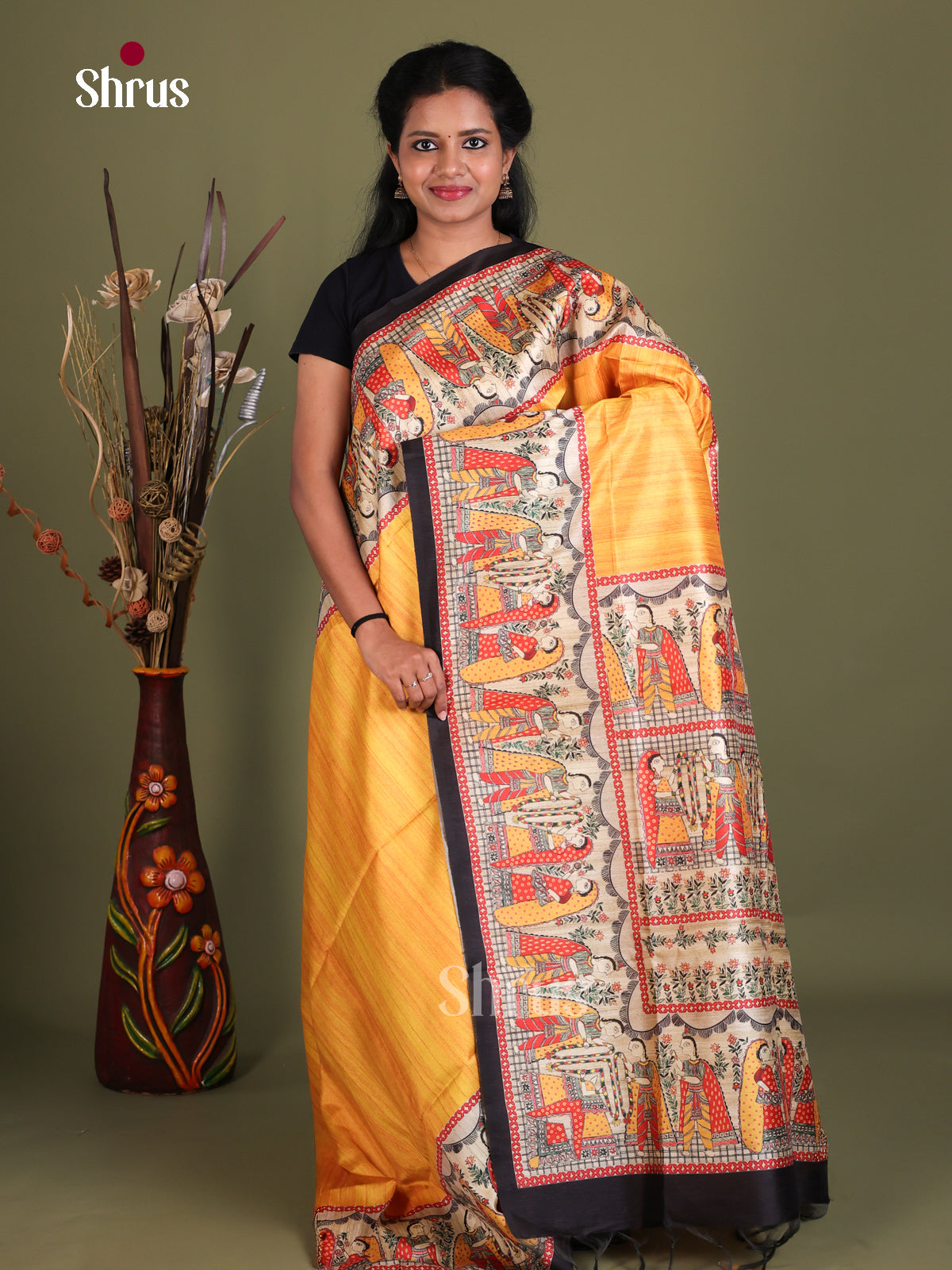 Printed Madhubani Saree - EES12148