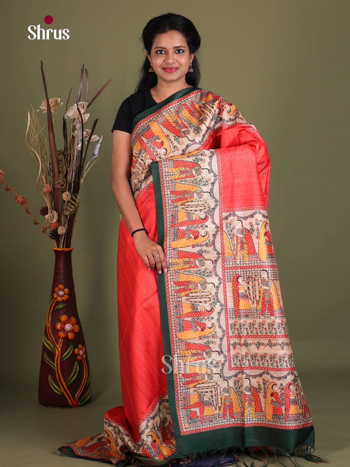 Printed Madhubani Saree - EES12149