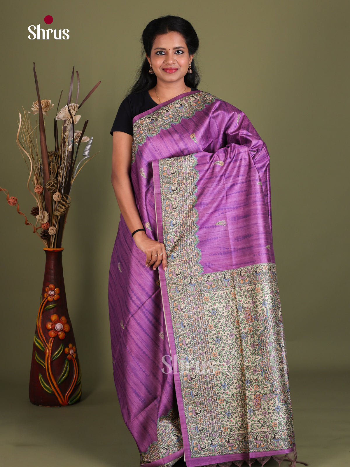 Printed Madhubani Saree - EES12154