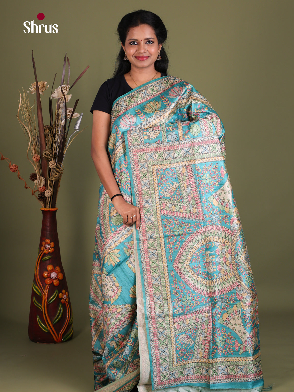 Printed Madhubani Saree - EES12168