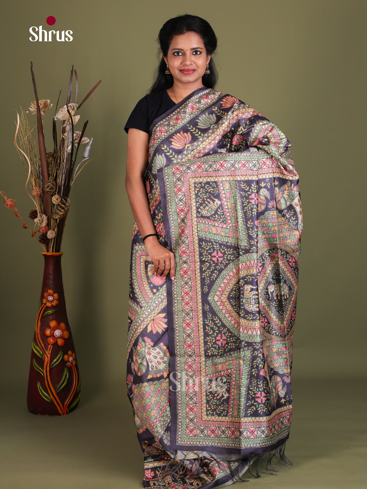 Printed Madhubani Saree - EES12173