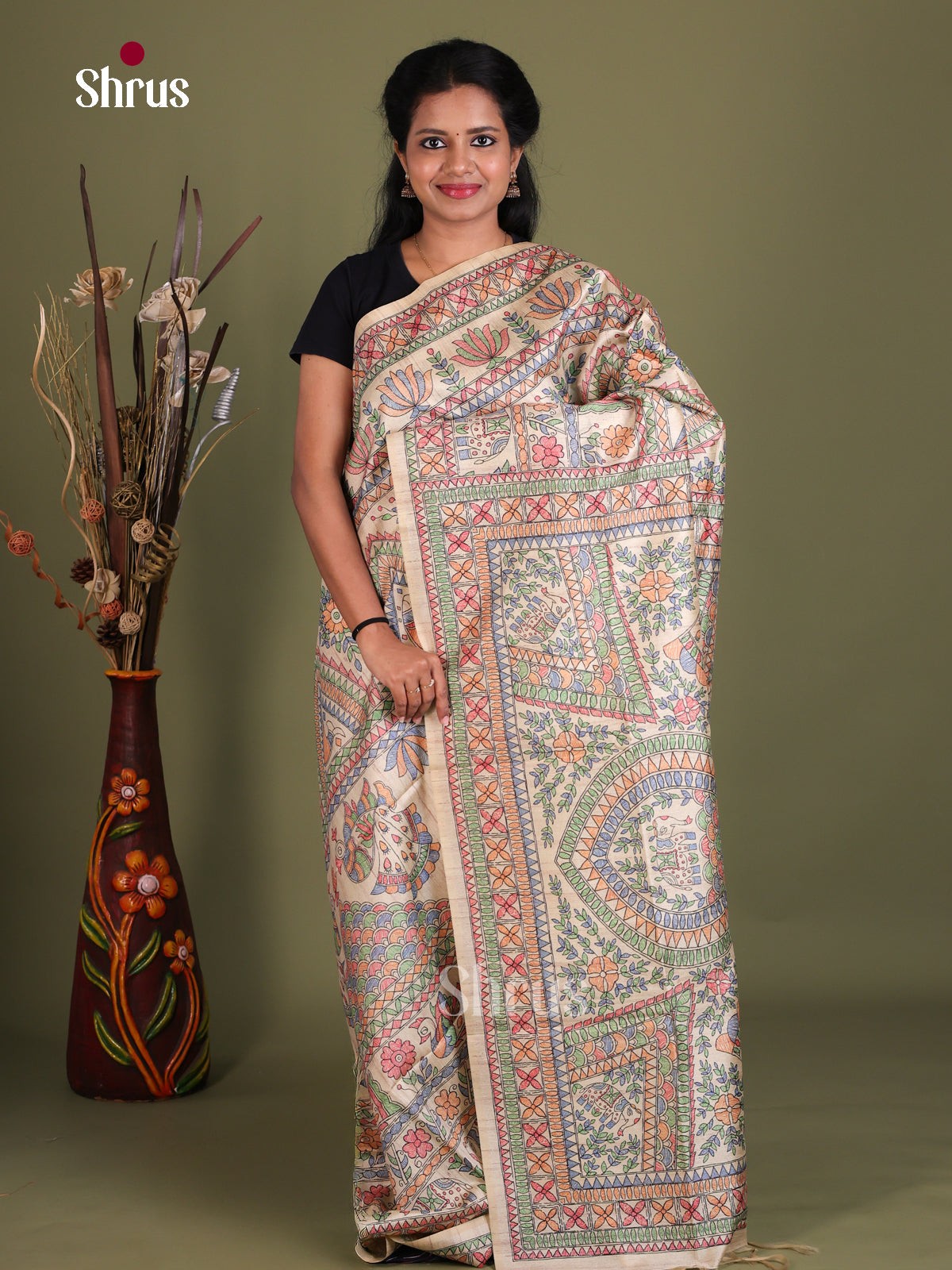 Printed Madhubani Saree - EES12175