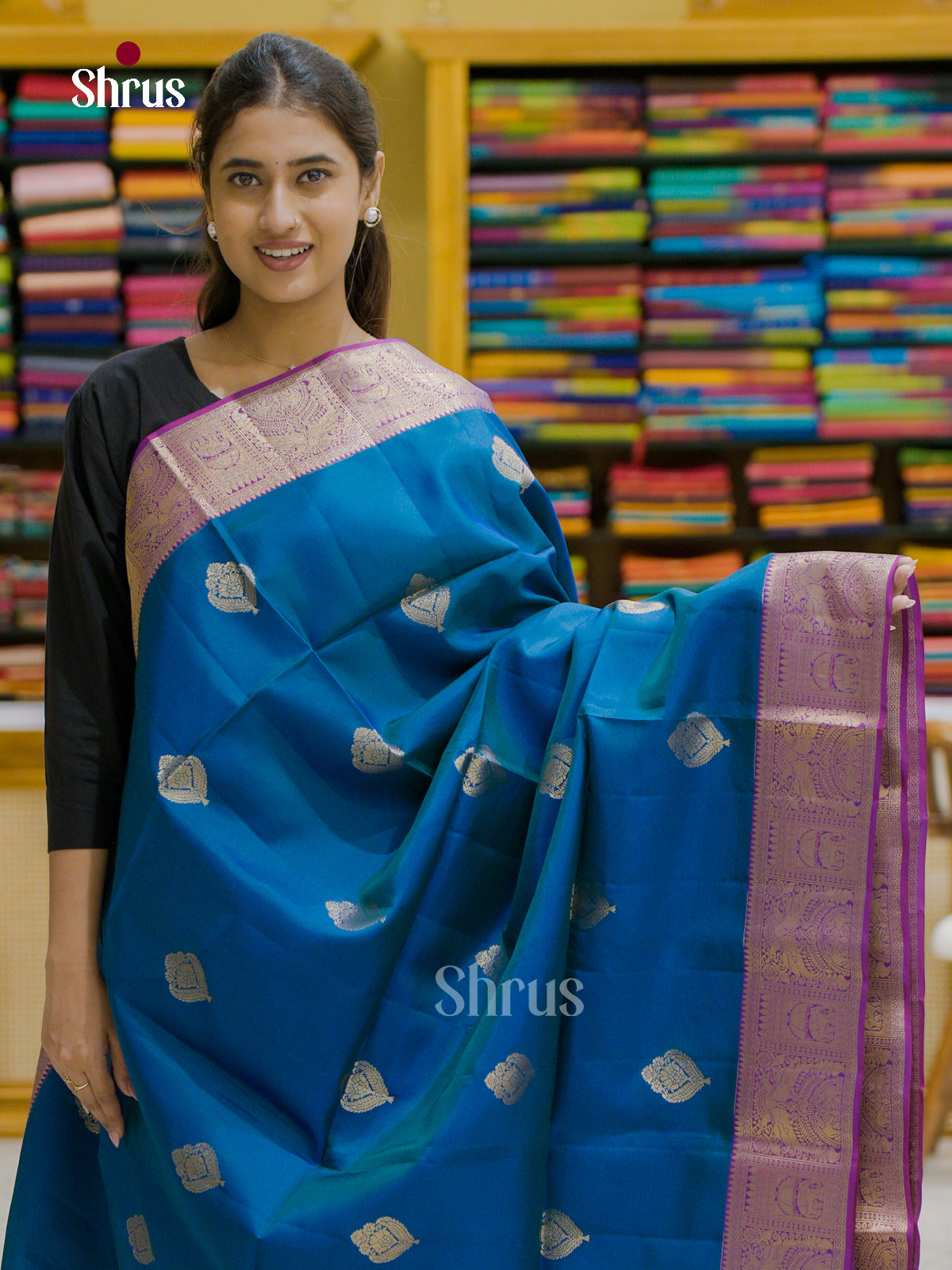 Softsilk-halfpure Saree - EES12179 - Shop on Shrus.com