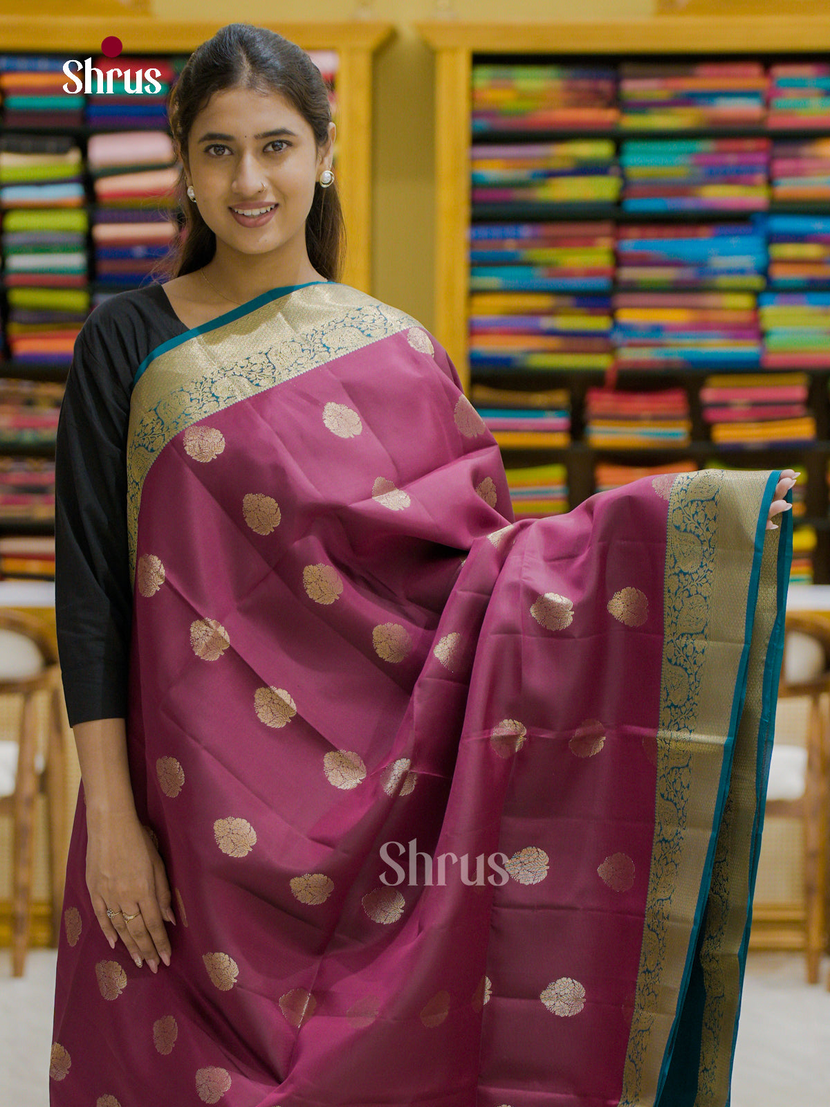 Softsilk-halfpure Saree - EES12180 - Shop on Shrus.com