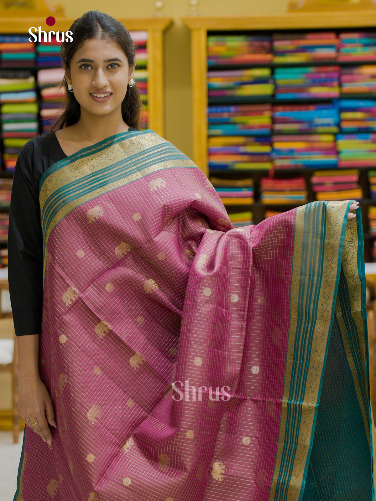 Softsilk-halfpure Saree - EES12188 - Shop on Shrus.com