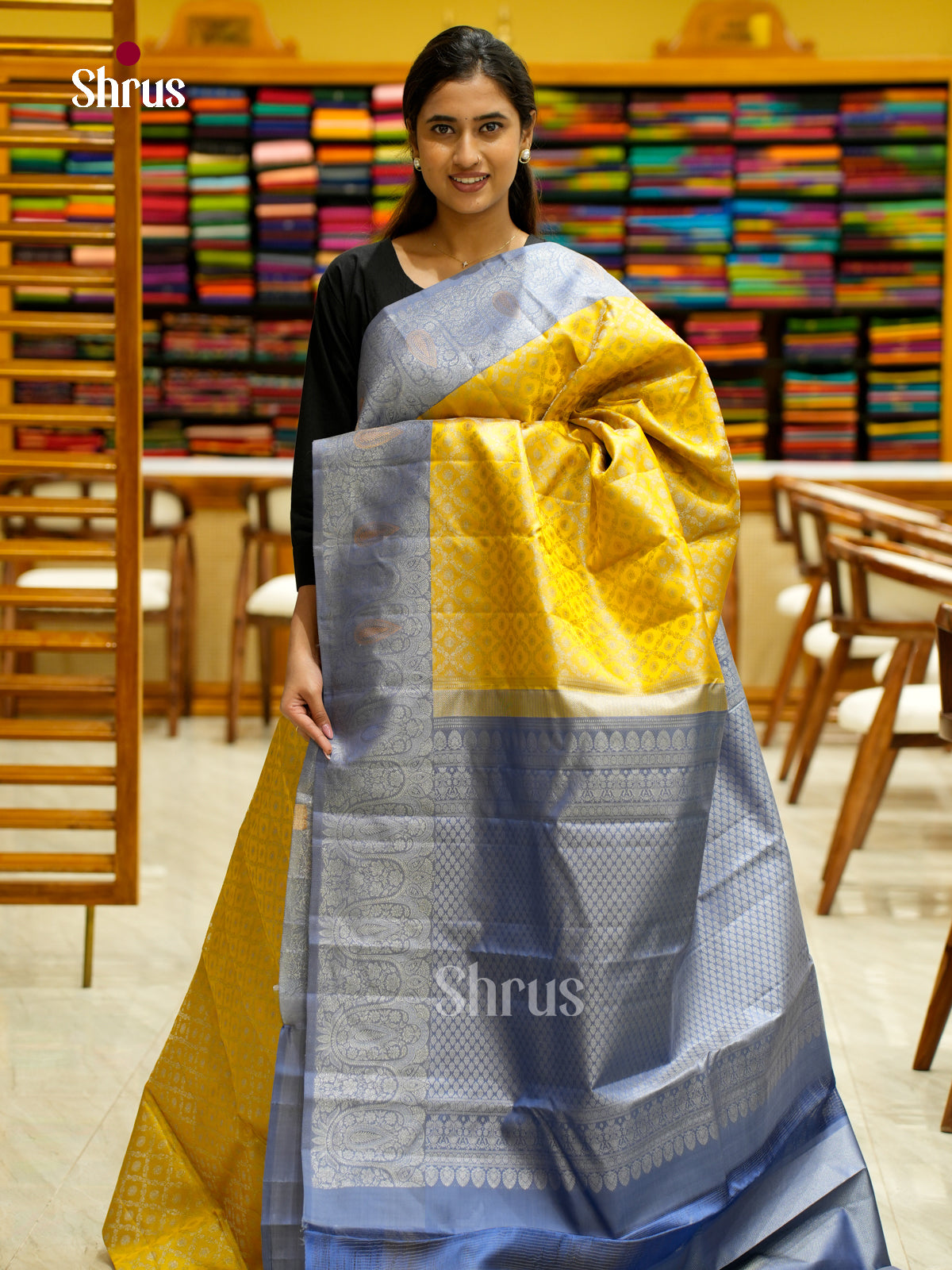 Kanchipuram silk Saree - EES12198 - Shop on Shrus.com