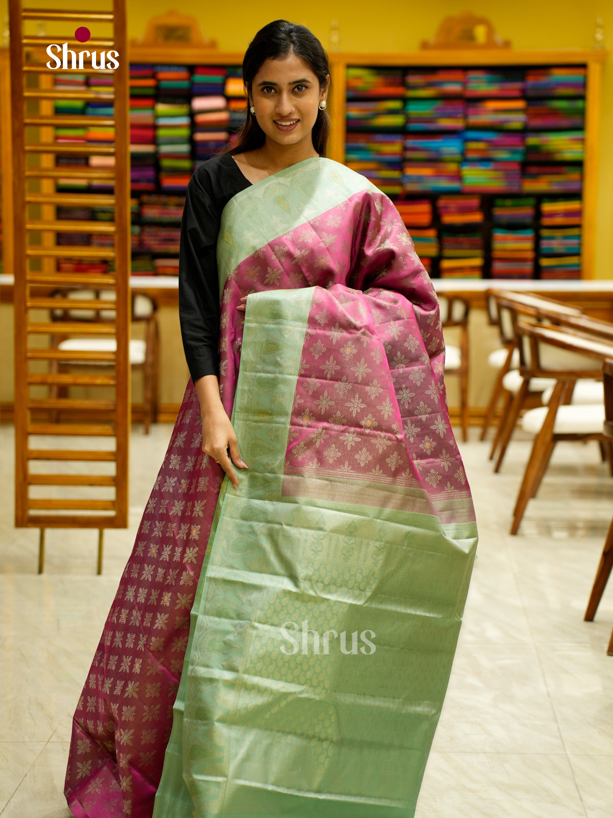 Kanchipuram silk Saree - EES12199 - Shop on Shrus.com