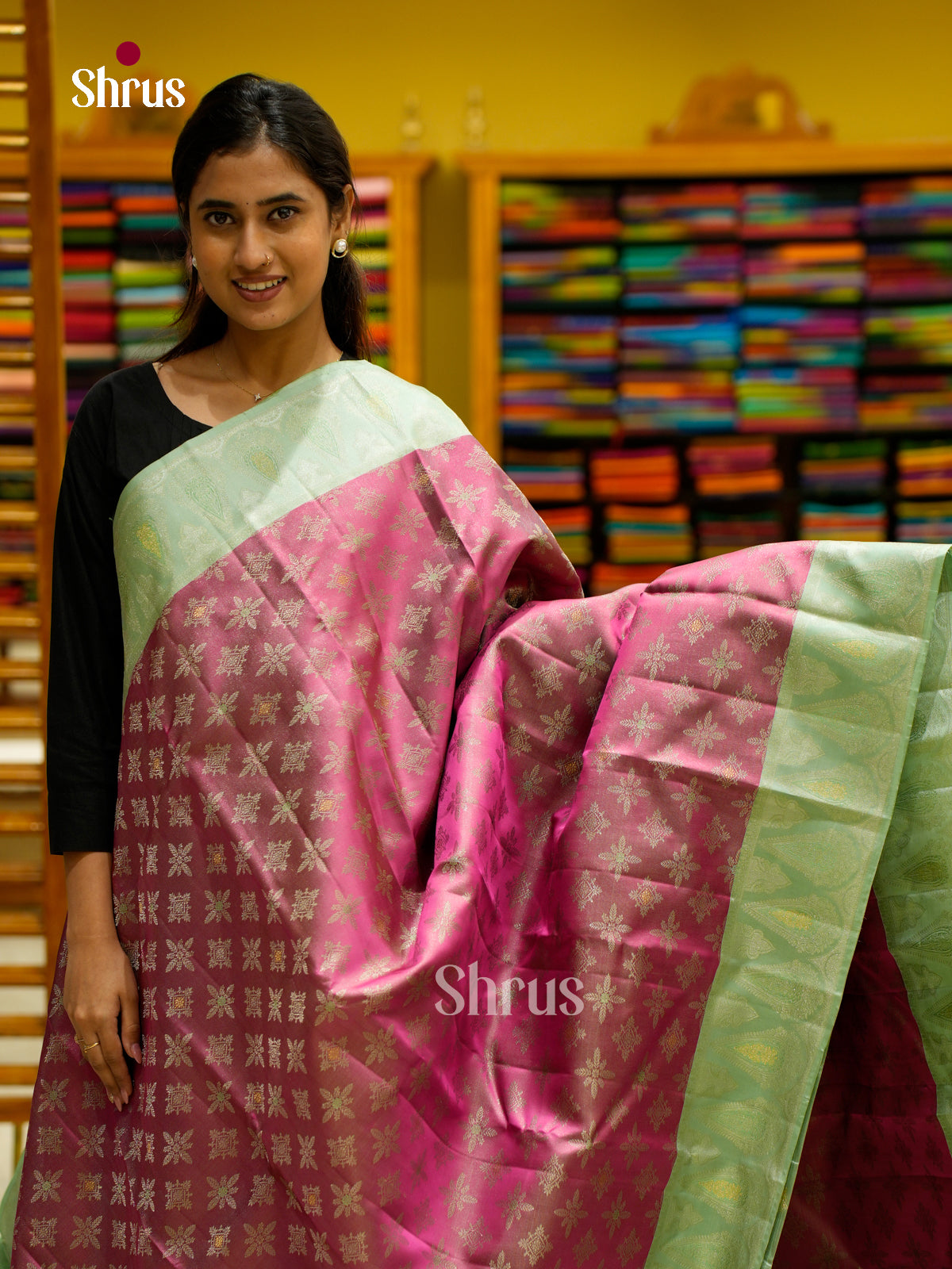 Kanchipuram silk Saree - EES12199 - Shop on Shrus.com