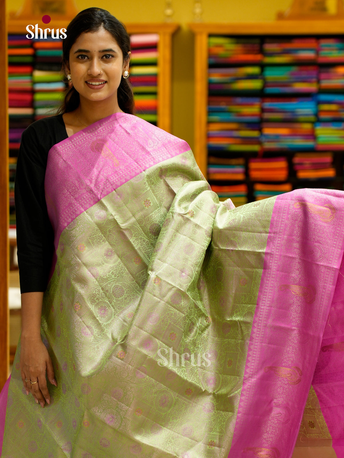 Kanchipuram silk Saree - EES12203 - Shop on Shrus.com