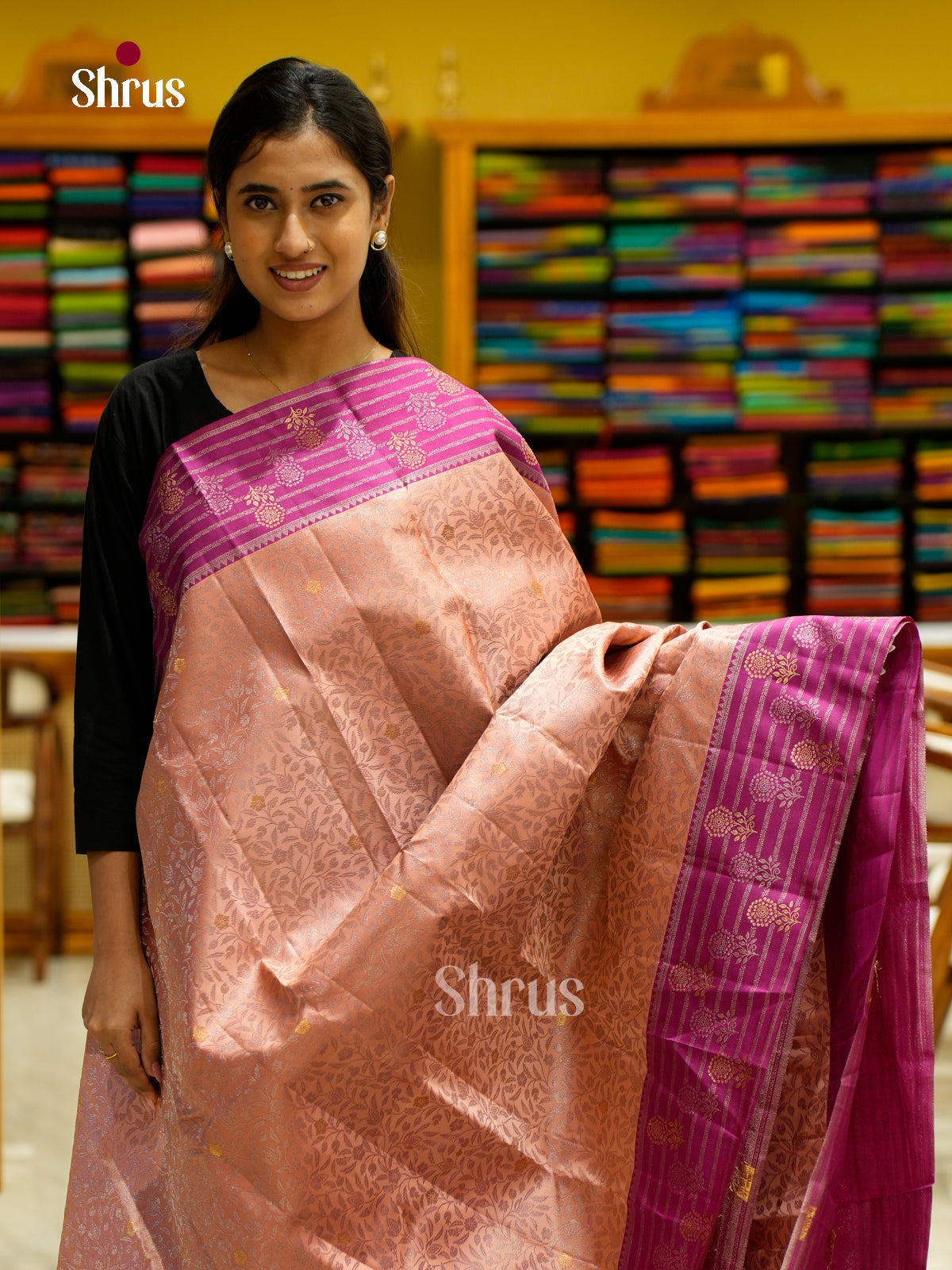 Kanchipuram silk Saree - EES12215 - Shop on Shrus.com