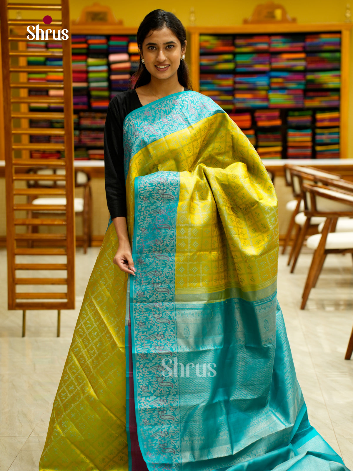 Kanchipuram silk Saree - EES12221 - Shop on Shrus.com