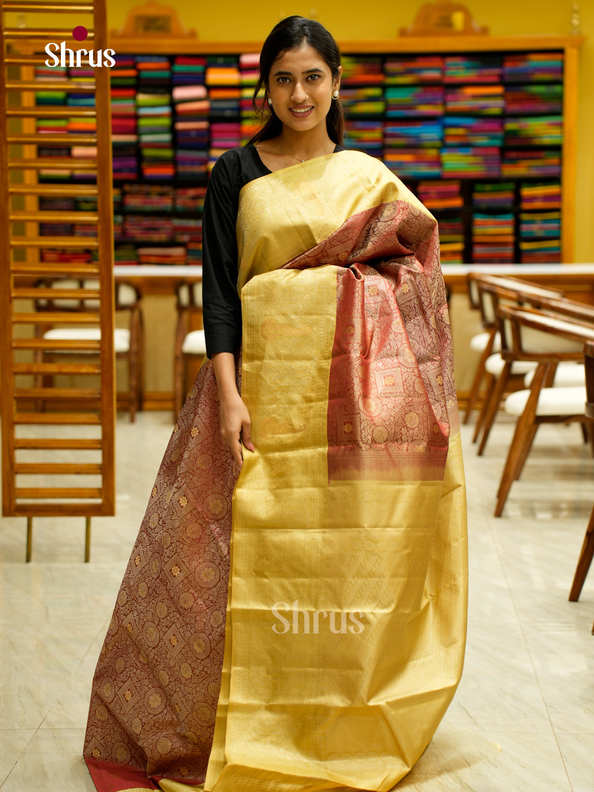 Kanchipuram silk Saree - EES12224 - Shop on Shrus.com