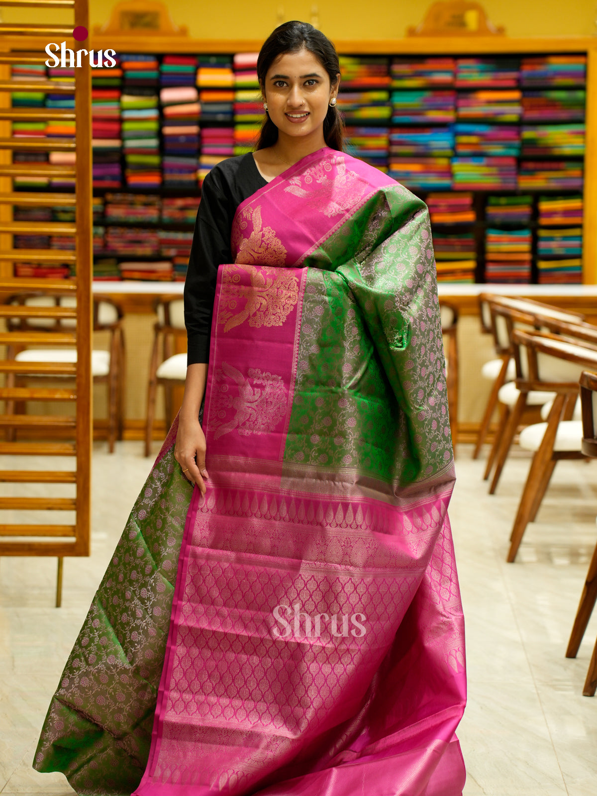 Kanchipuram silk Saree - EES12227 - Shop on Shrus.com