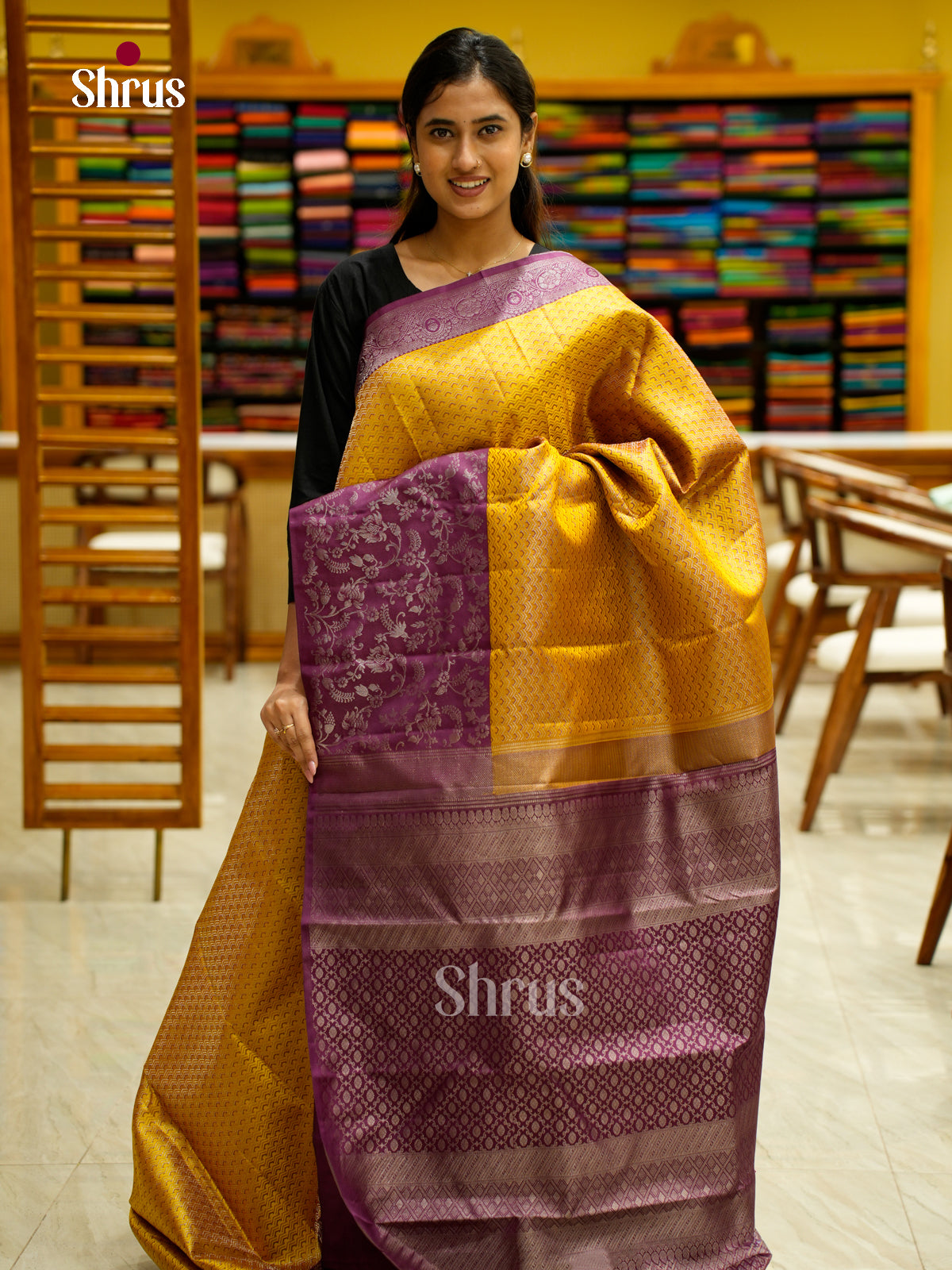 Kanchipuram silk Saree - EES12238 - Shop on Shrus.com