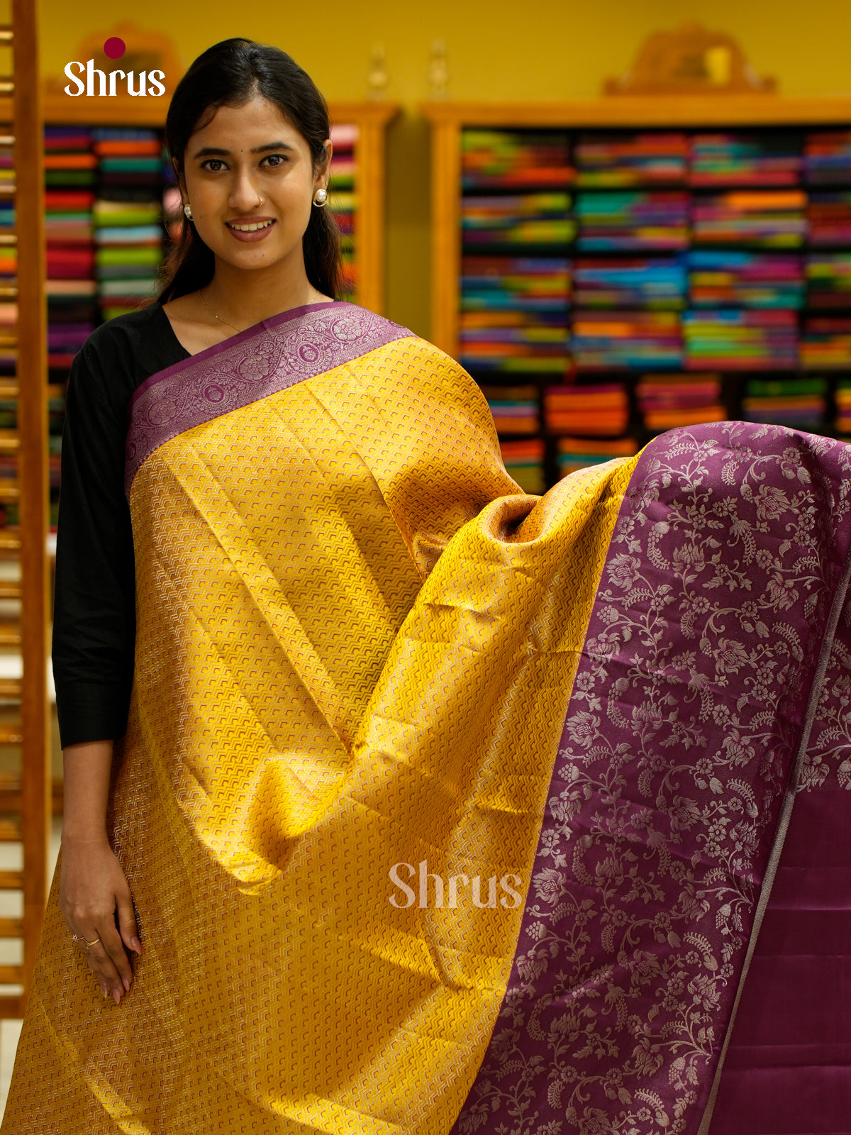 Kanchipuram silk Saree - EES12238 - Shop on Shrus.com