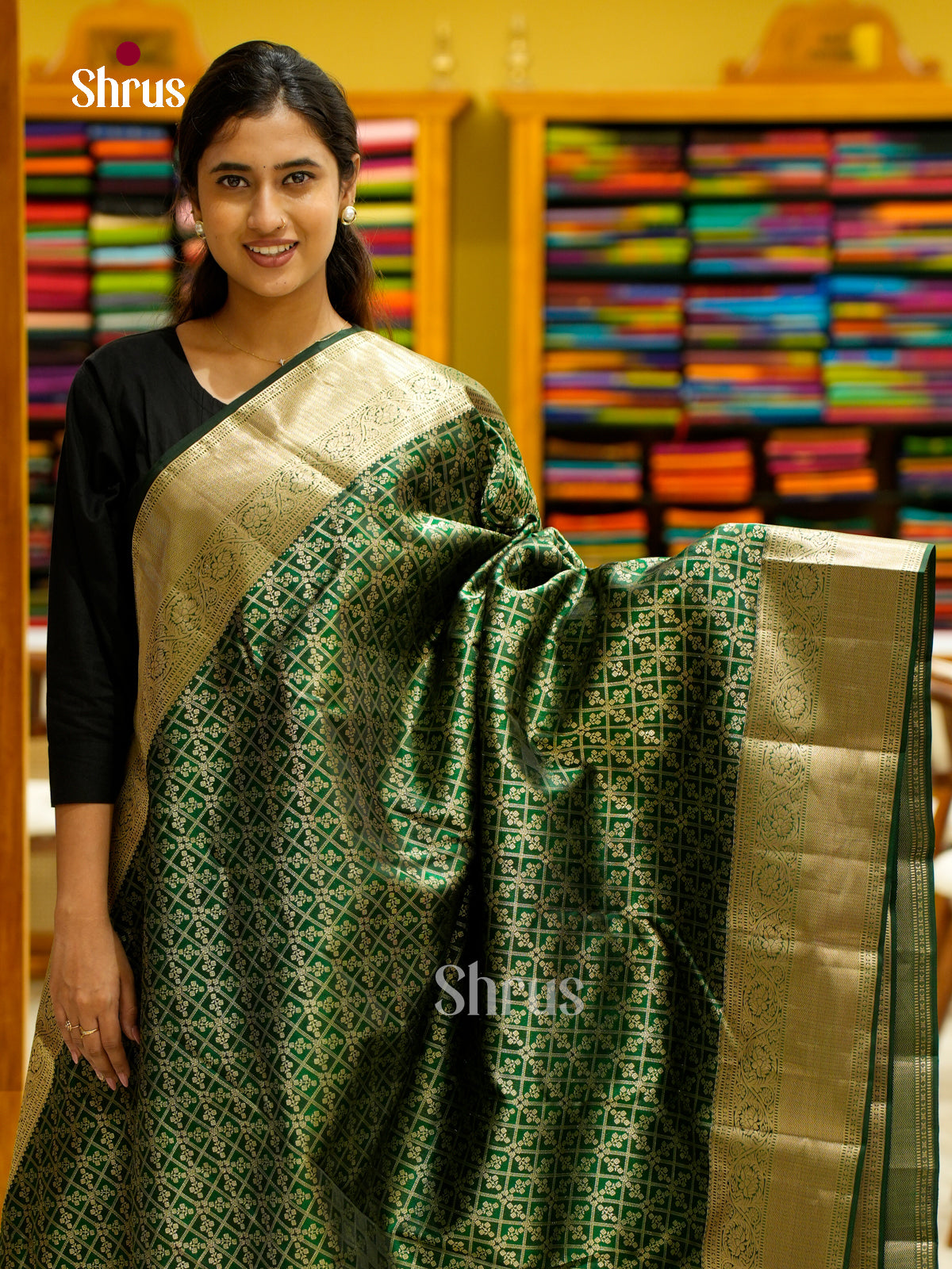 Kanchipuram silk Saree - EES12240 - Shop on Shrus.com