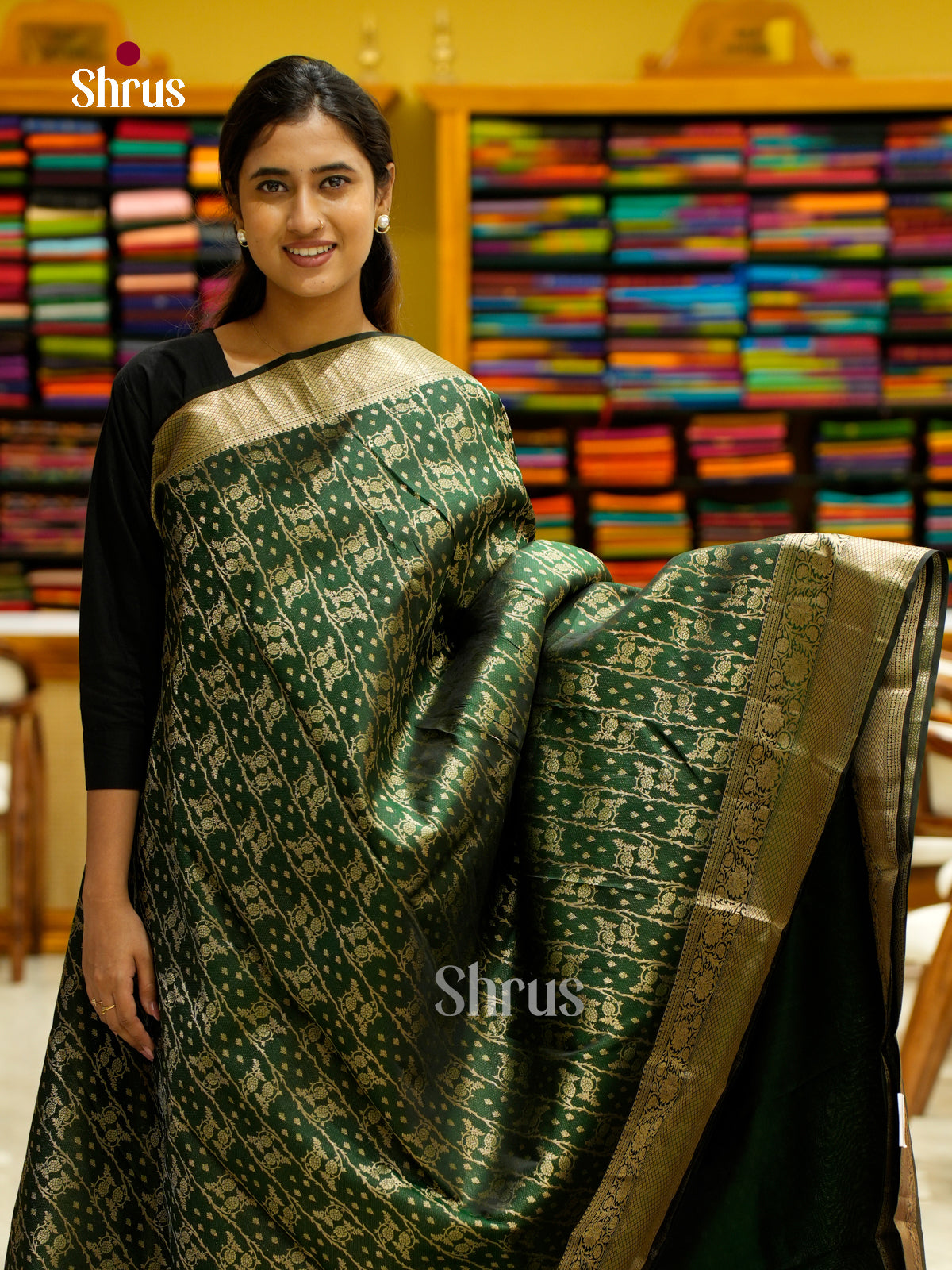 Kanchipuram silk Saree - EES12246 - Shop on Shrus.com