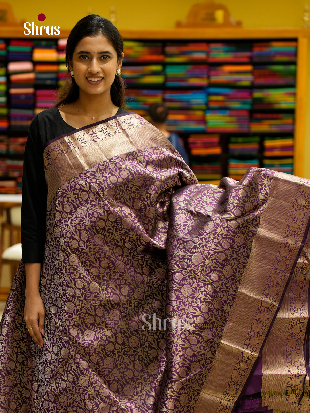 Kanchipuram silk Saree - EES12249 - Shop on Shrus.com
