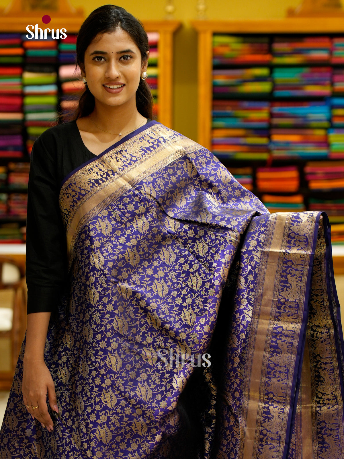Kanchipuram silk Saree - EES12254 - Shop on Shrus.com