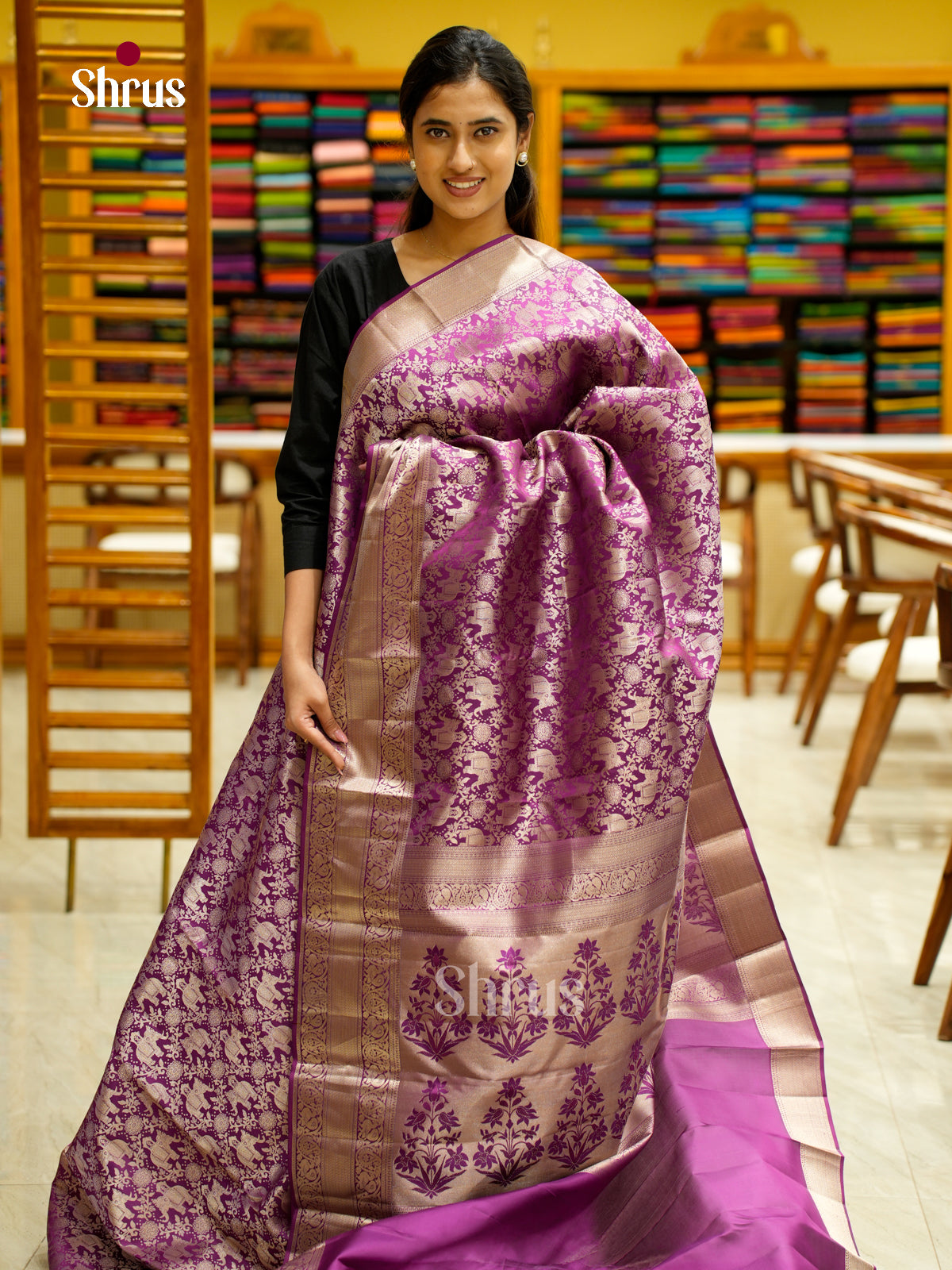 Kanchipuram silk Saree - EES12263 - Shop on Shrus.com
