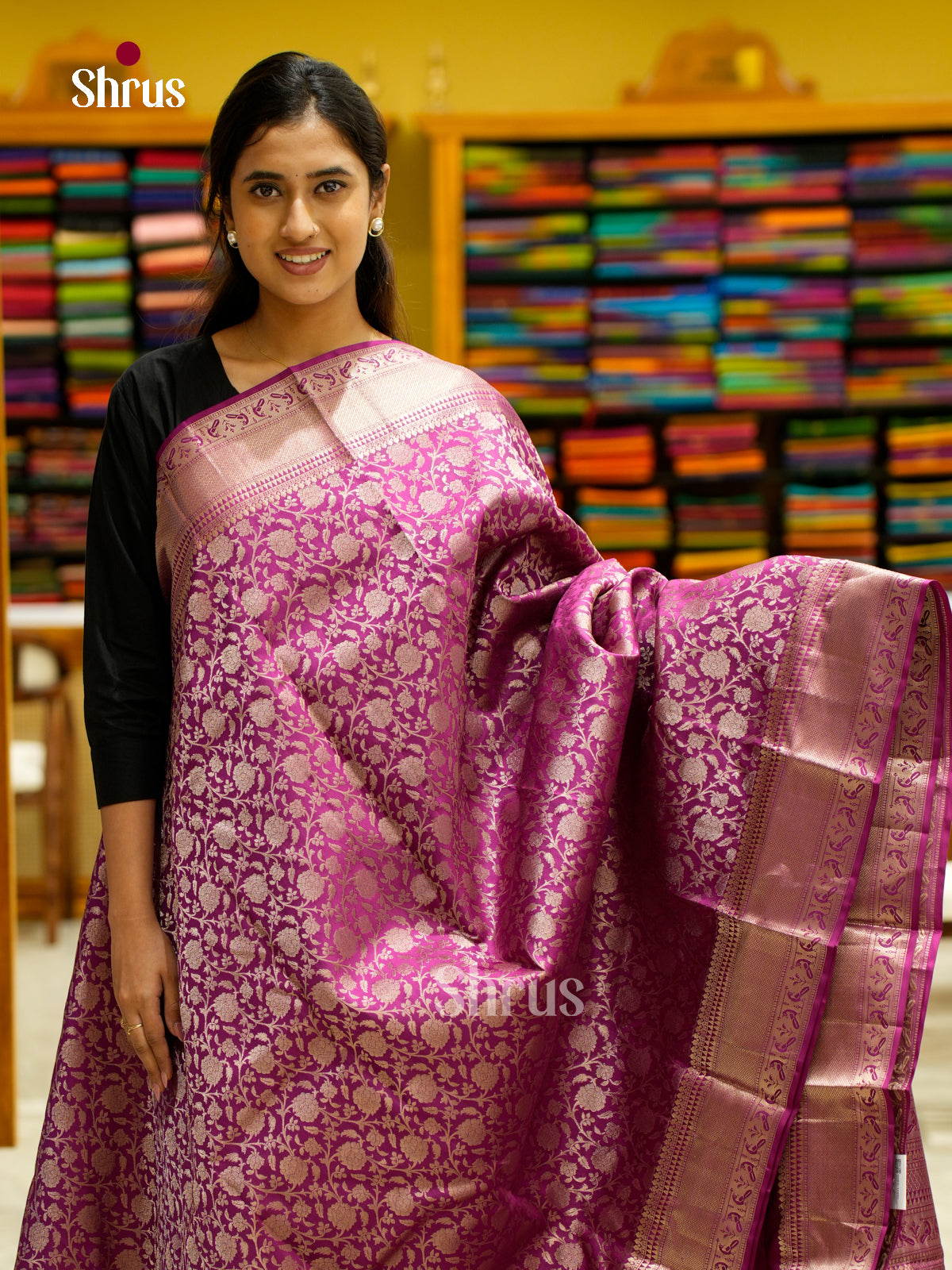 Kanchipuram silk Saree - EES12267 - Shop on Shrus.com