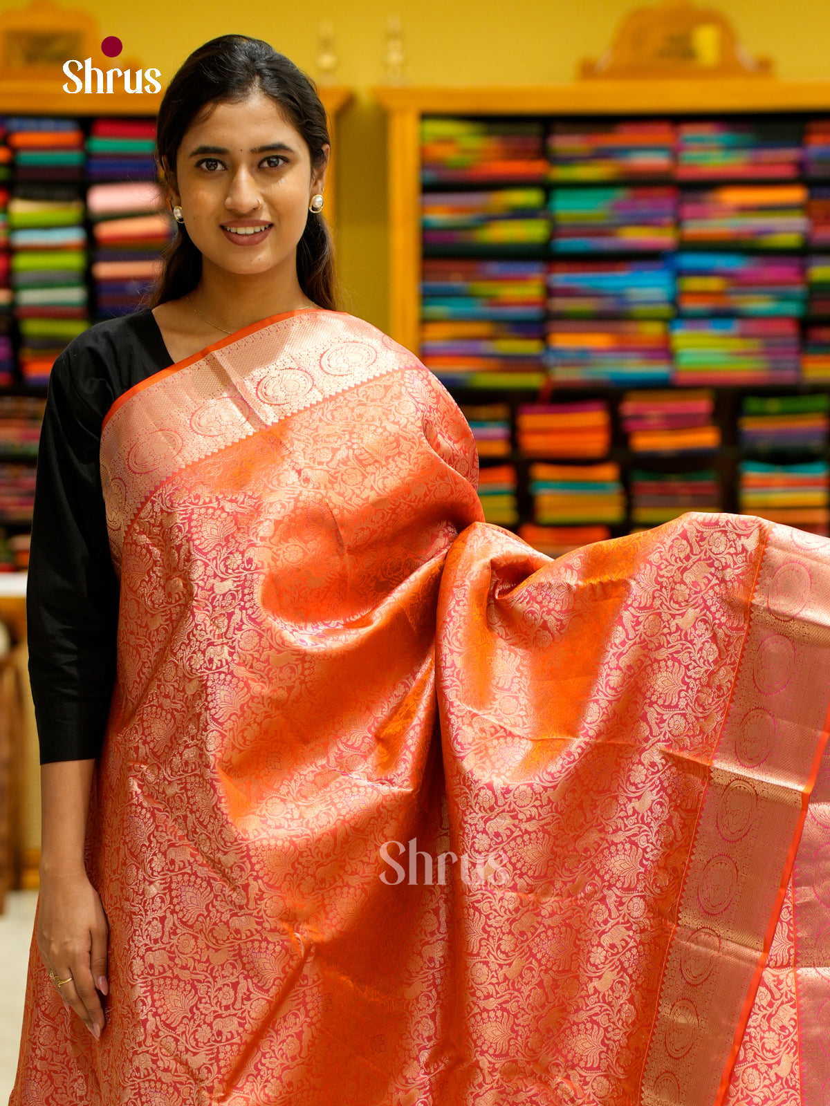 Kanchipuram silk Saree - EES12269 - Shop on Shrus.com