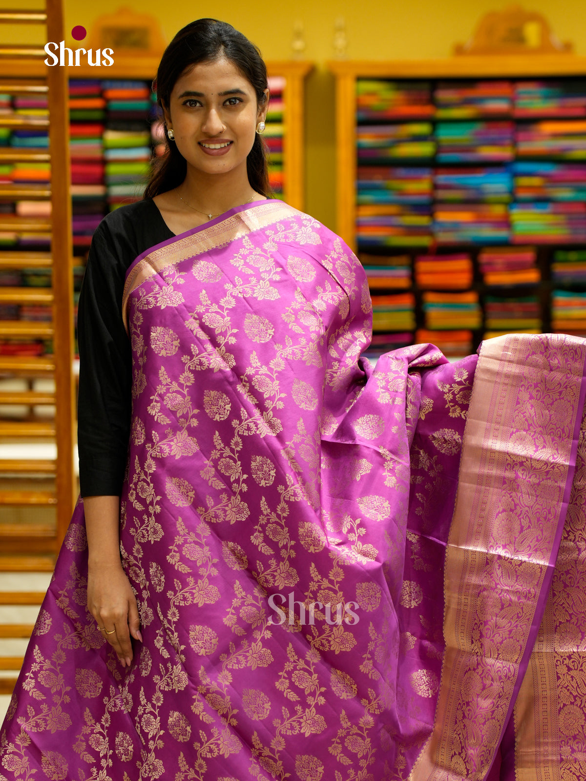Kanchipuram silk Saree - EES12274 - Shop on Shrus.com