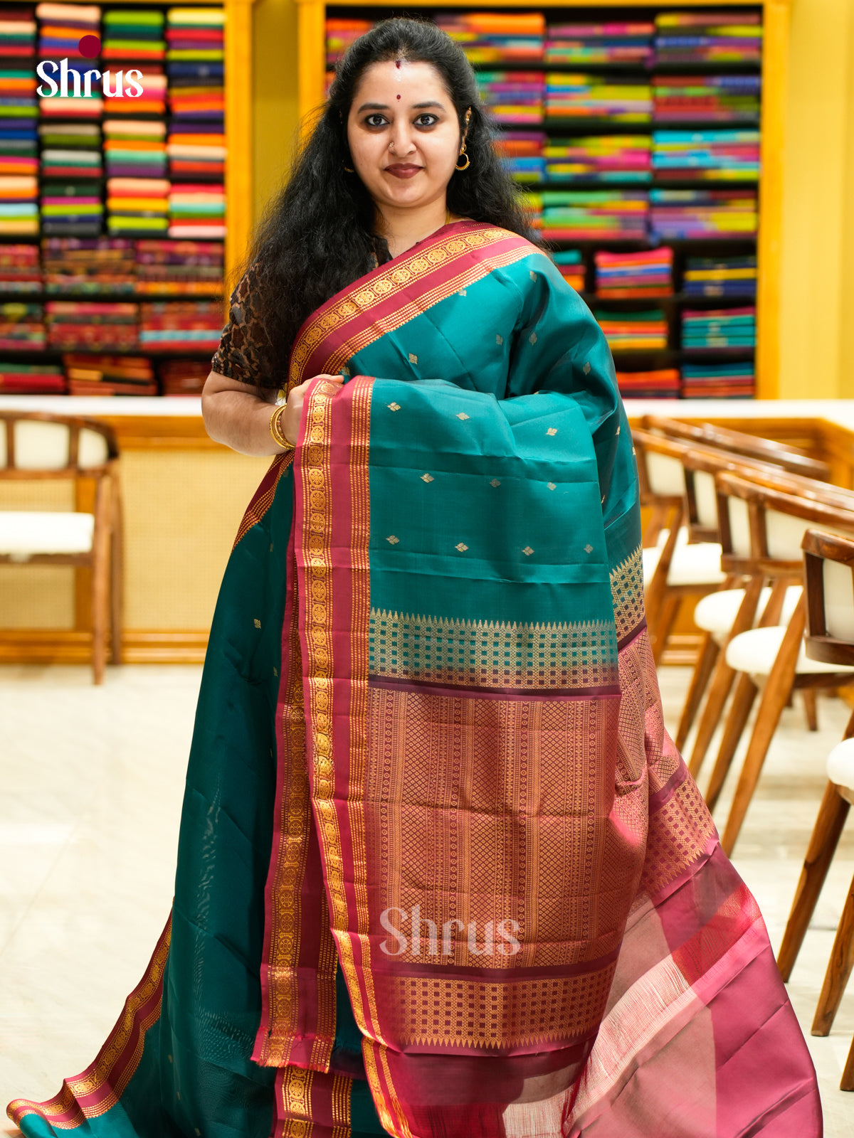 Kanchipuram-halfpure Saree - EES14014 - Shop on Shrus.com